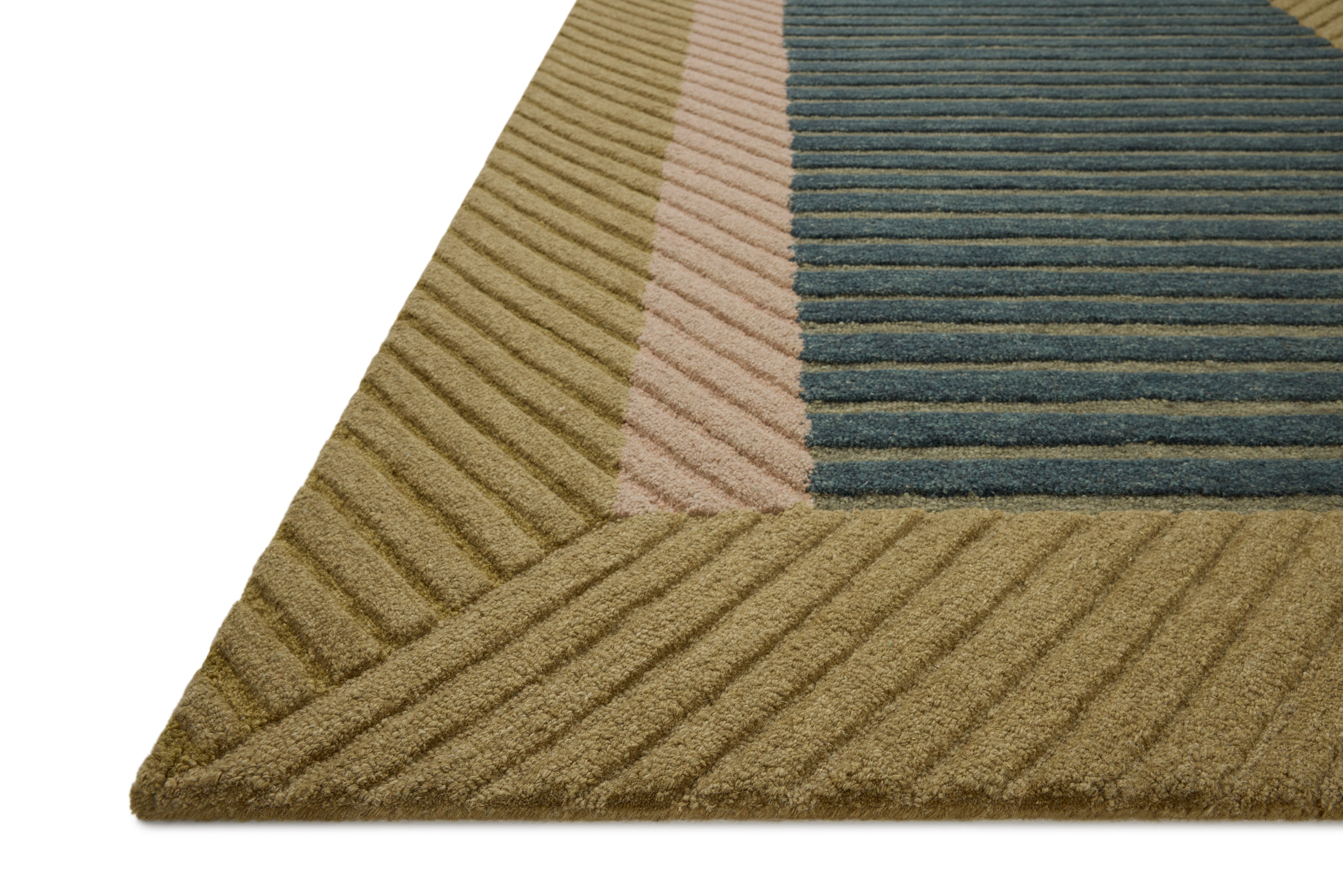 Brigette Romanek x Loloi Madi Green / Multi Rug RUGS - wool Loloi 18" x 18" sample