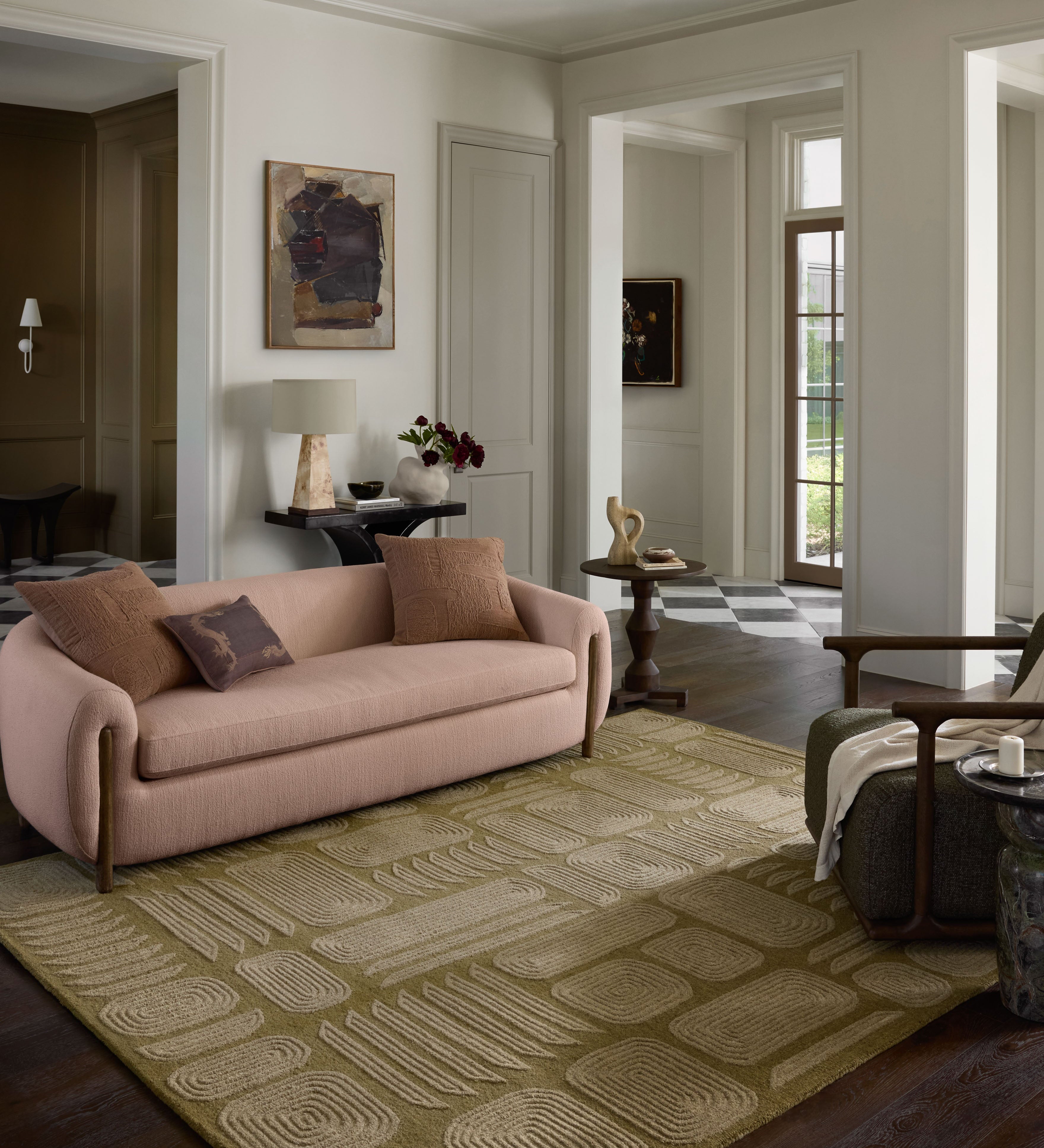 Brigette Romanek x Loloi Madi Light Olive / Oatmeal Rug RUGS - wool Loloi