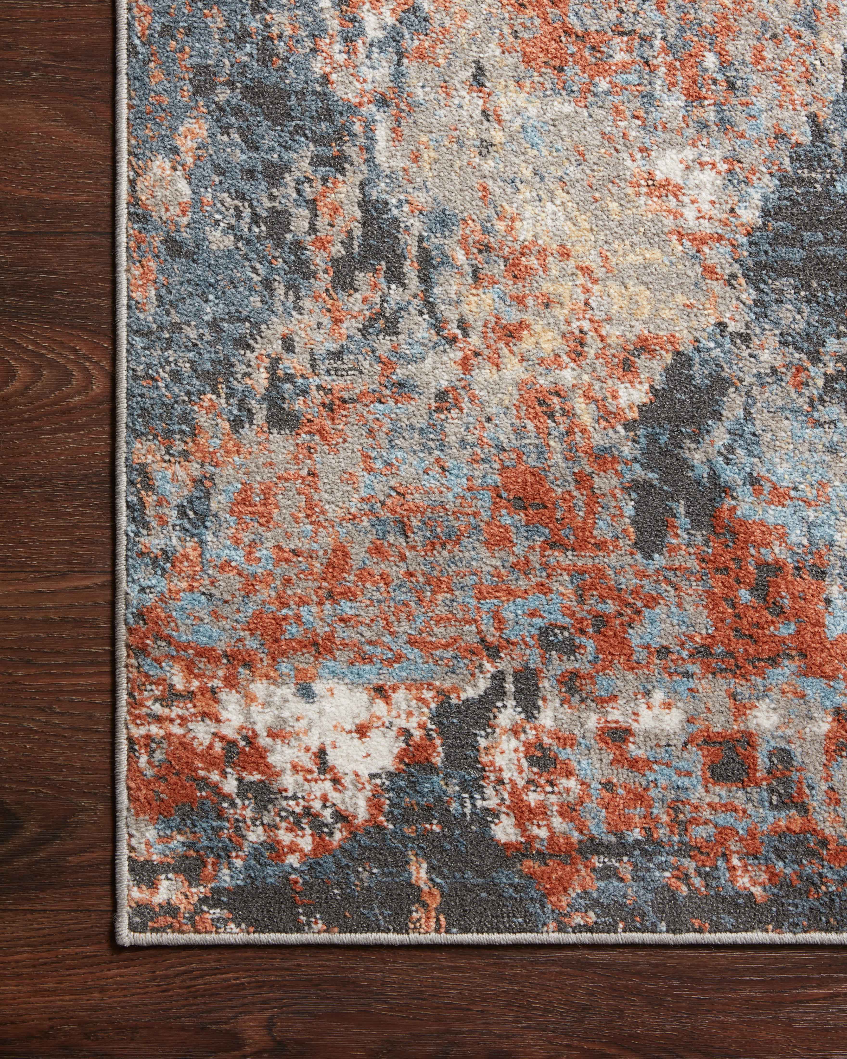 Loloi Maeve Silver / Apricot Rug RUGS - synthetic Loloi