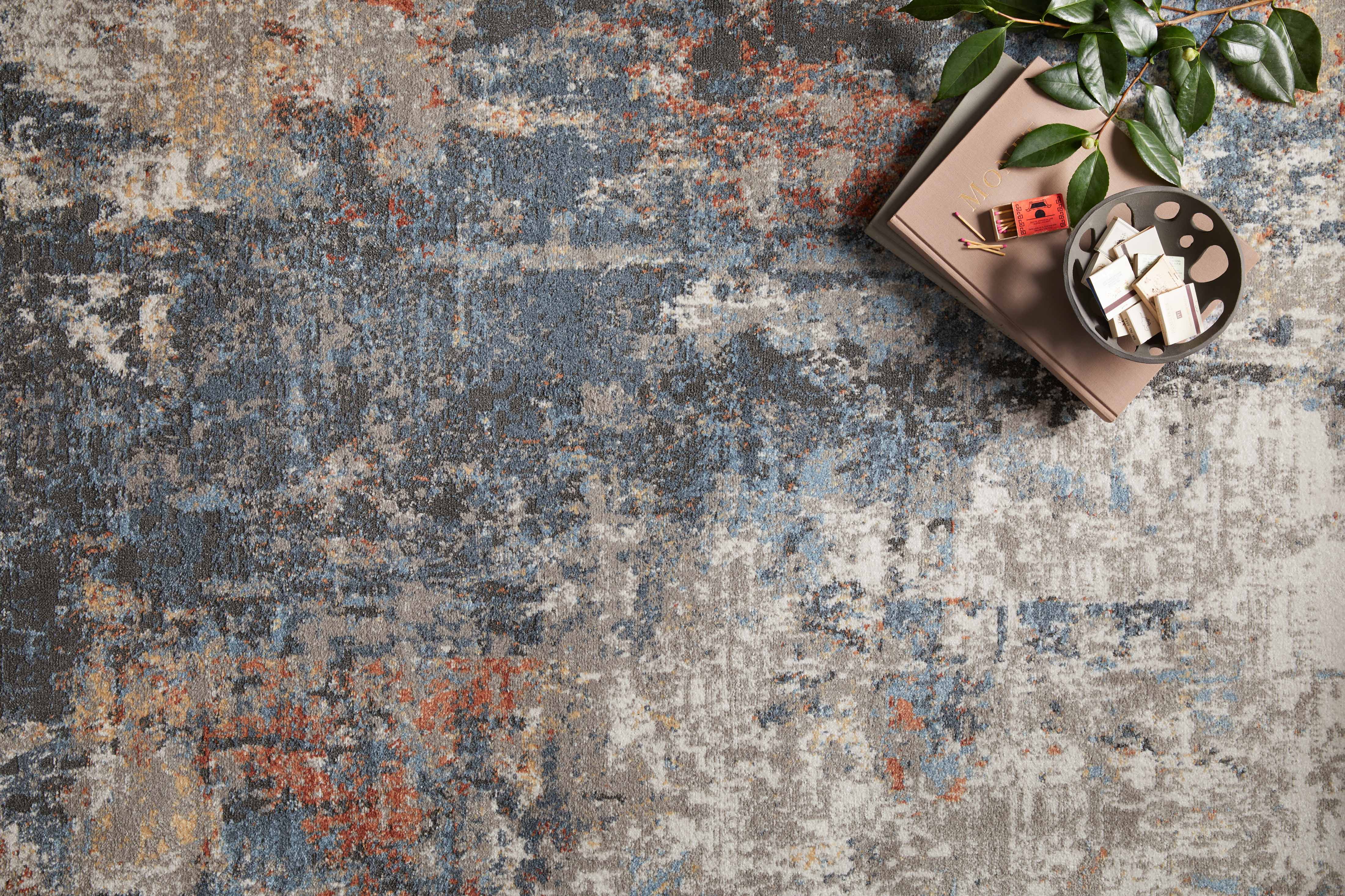 Loloi Maeve Silver / Apricot Rug RUGS - synthetic Loloi