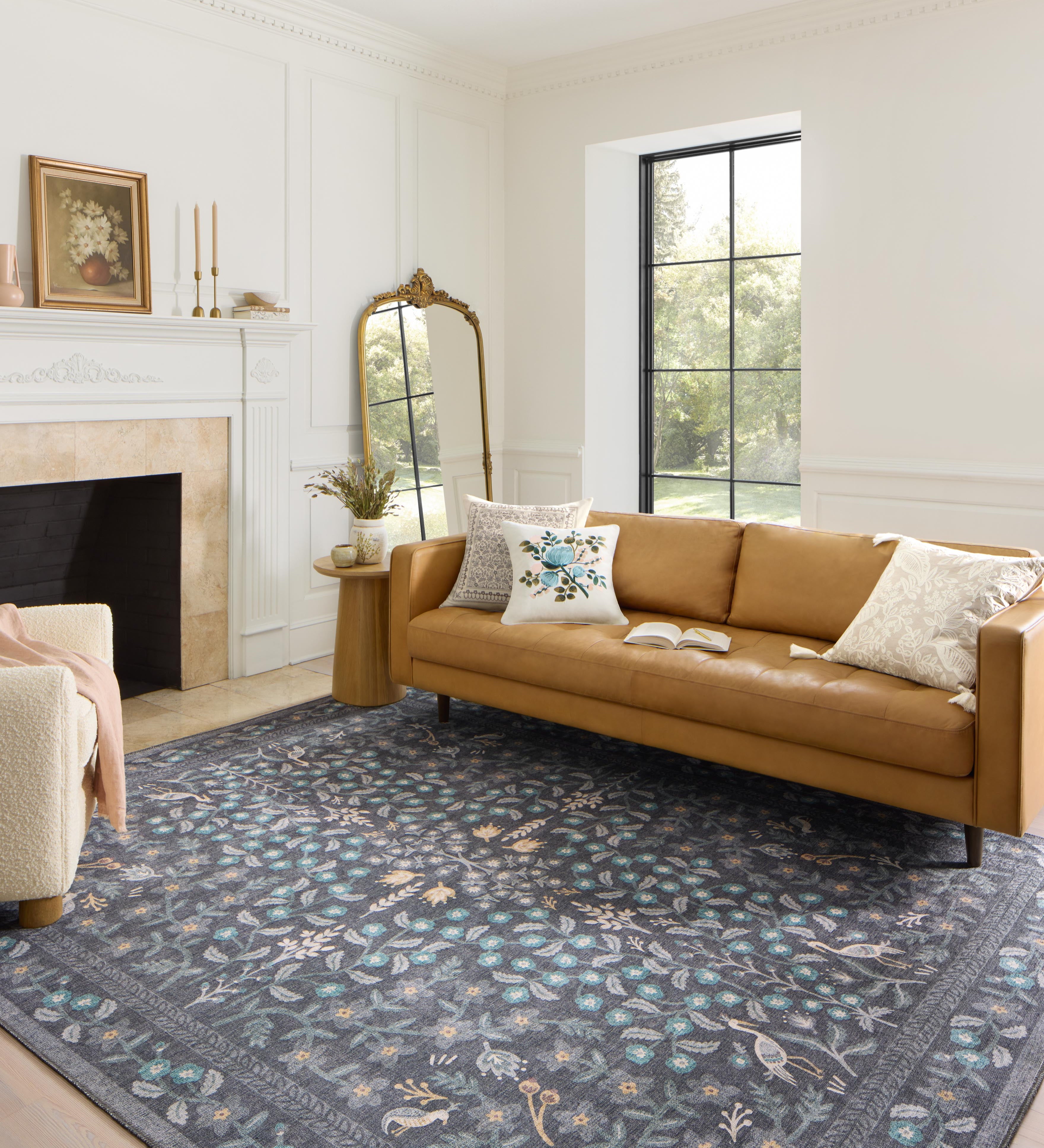 Rifle Paper Co. X Loloi/ Maison Nightingale Black Rug 3 - RUGS - patterned Loloi