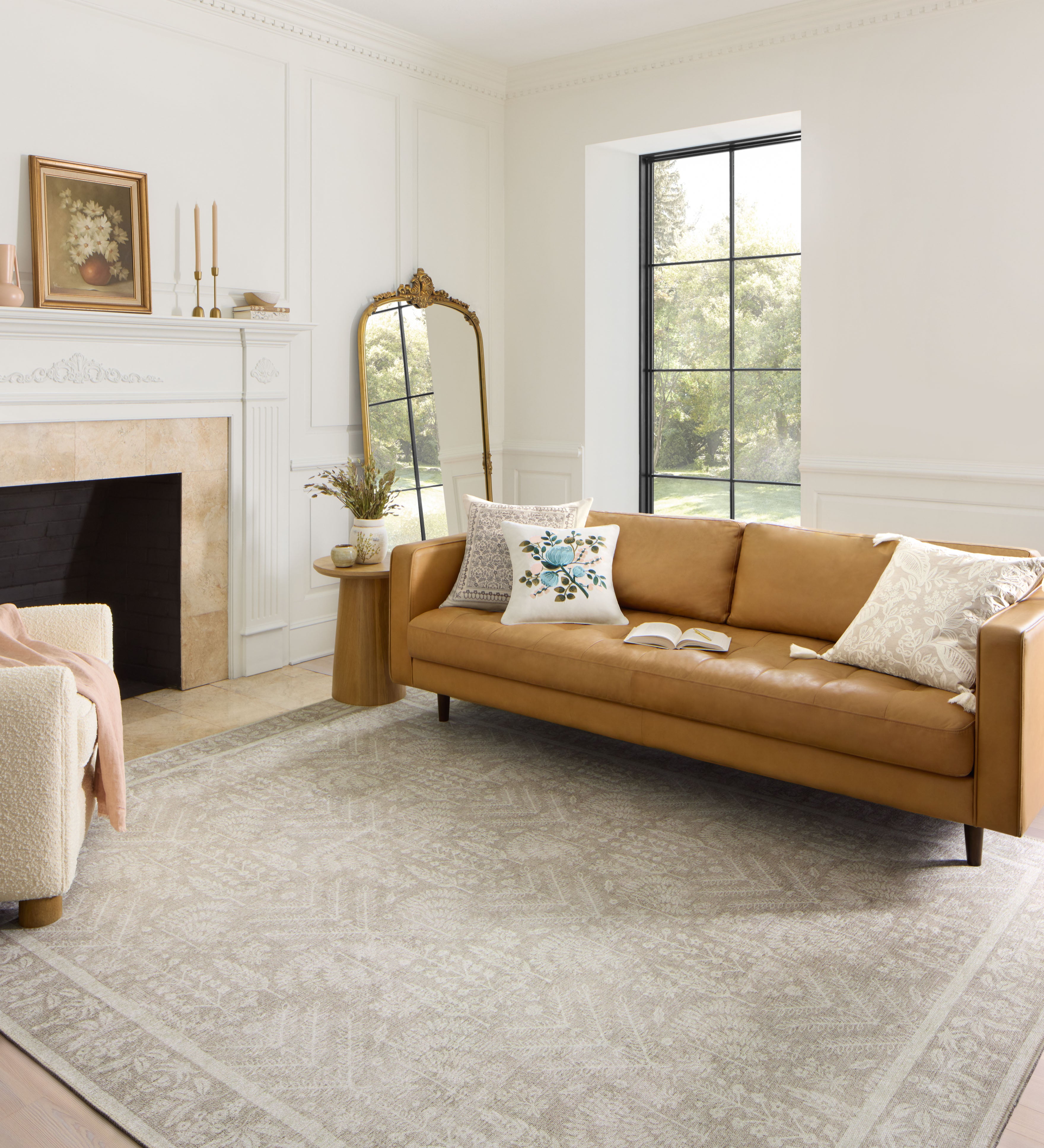 Rifle Paper Co. x Loloi/ Maison Bough Natural Rug 0 - RUGS - patterned Loloi