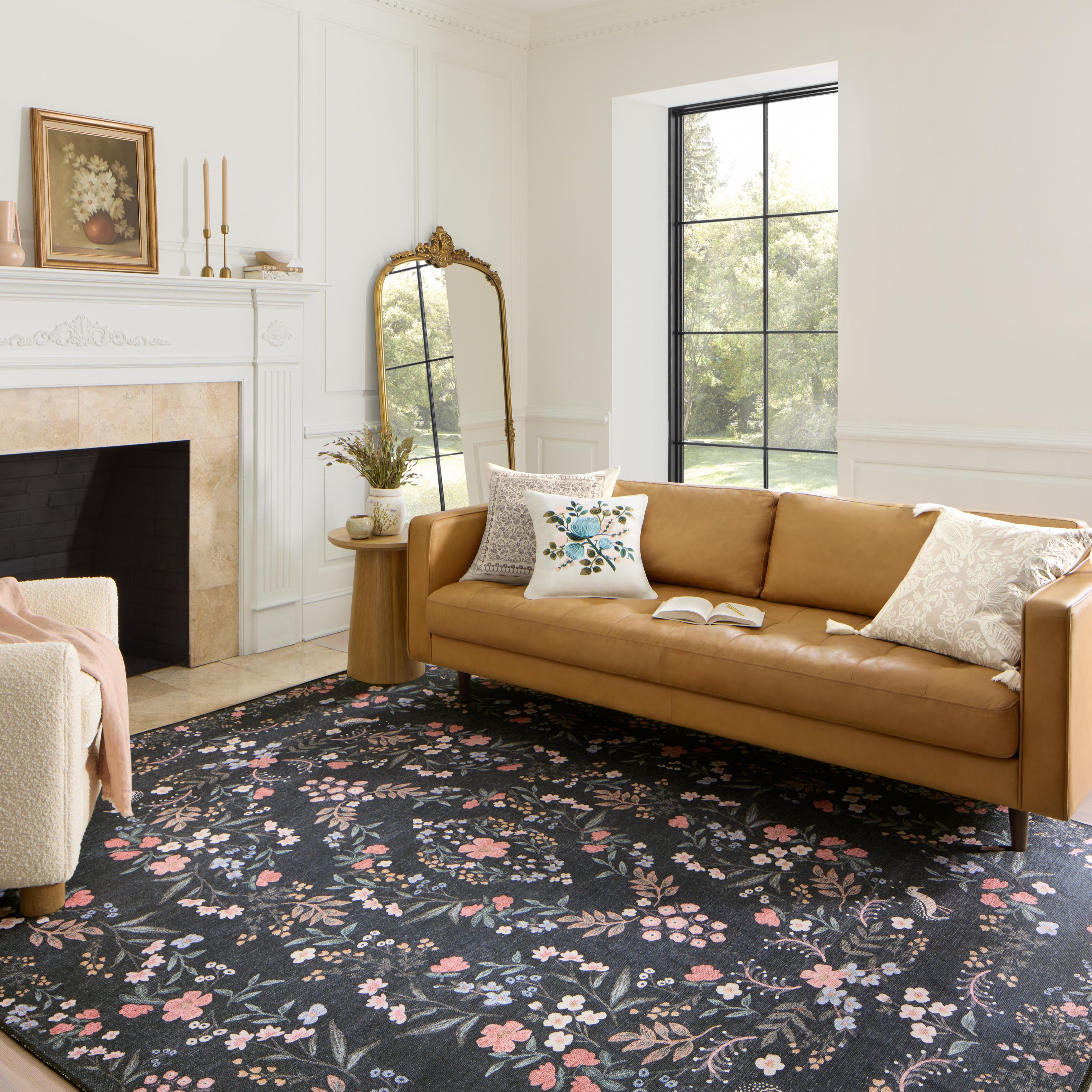 Rifle Paper Co. X Loloi/ Maison Tuileries Black Rug 3 - RUGS - patterned Loloi