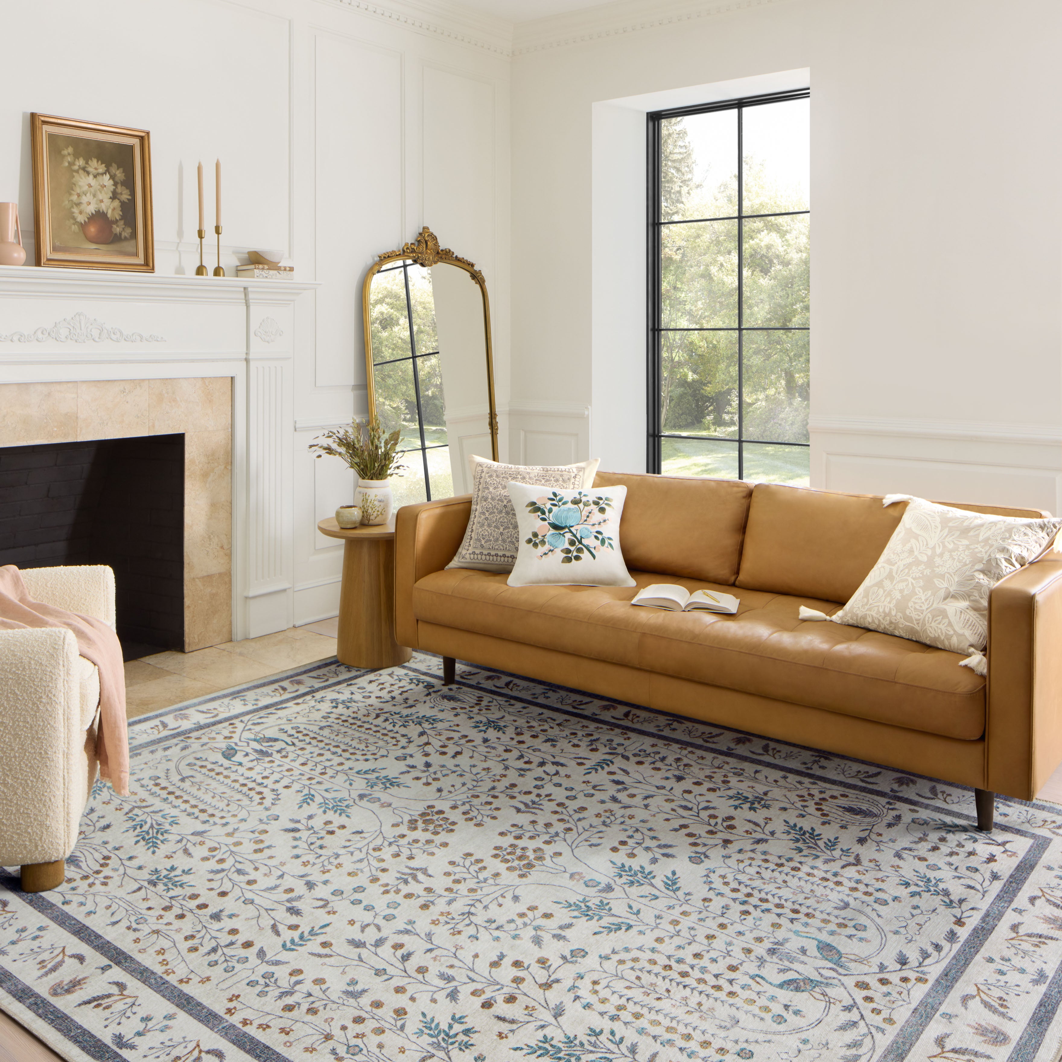 Rifle Paper Co. X Loloi Maison Wisteria Cream Rug 3 - RUGS - patterned Loloi