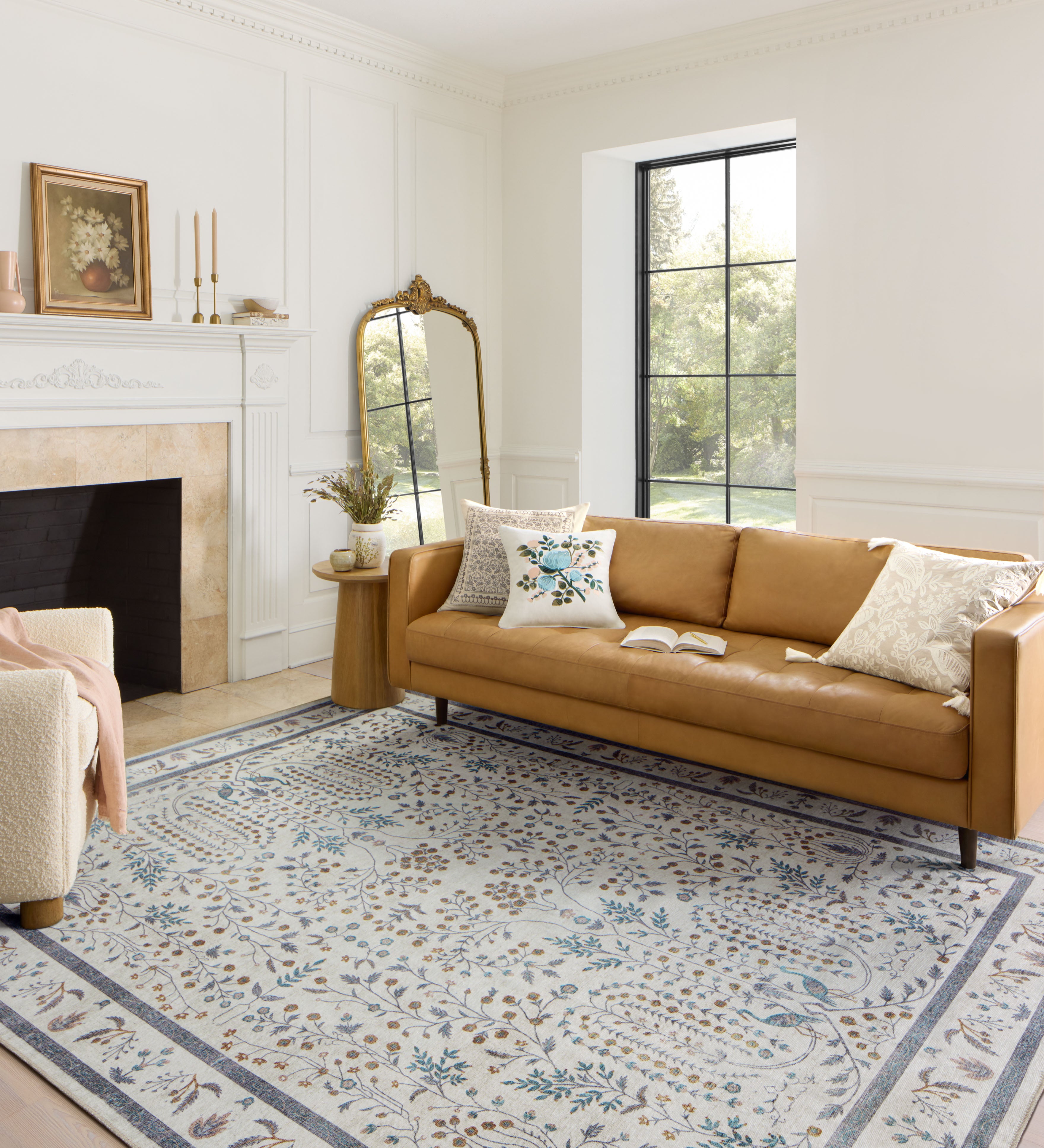 Rifle Paper Co. X Loloi Maison Wisteria Cream Rug 3 - RUGS - patterned Loloi