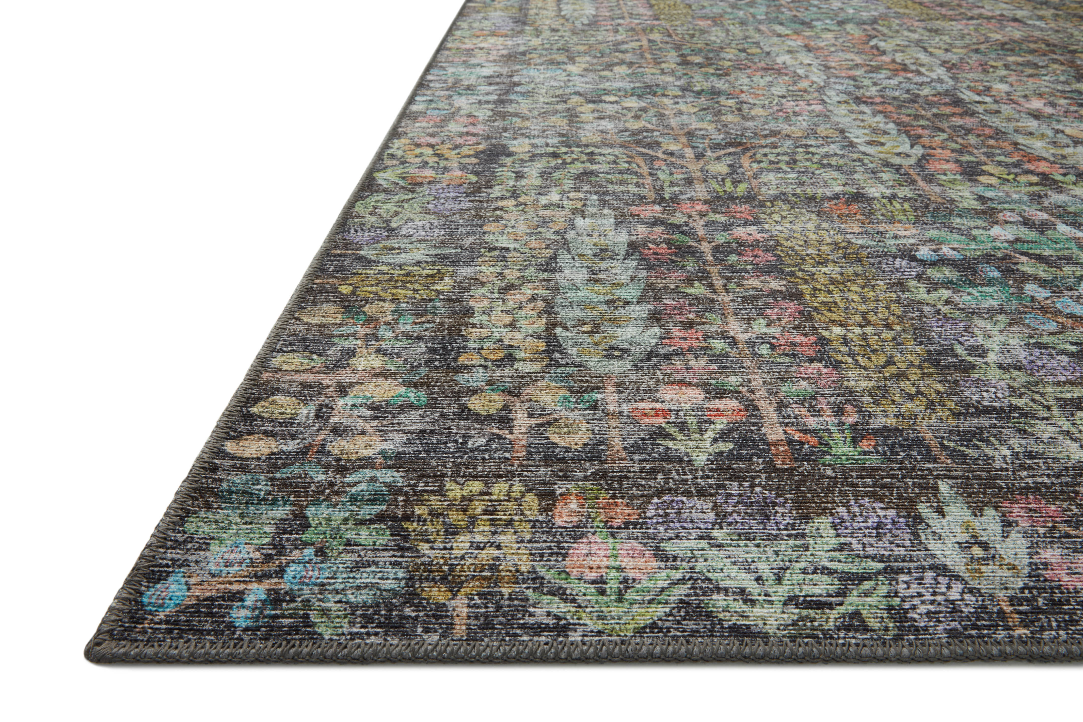 Rifle Paper Co. x Loloi Maison Charcoal Rug 1-RUGS - patterned Loloi