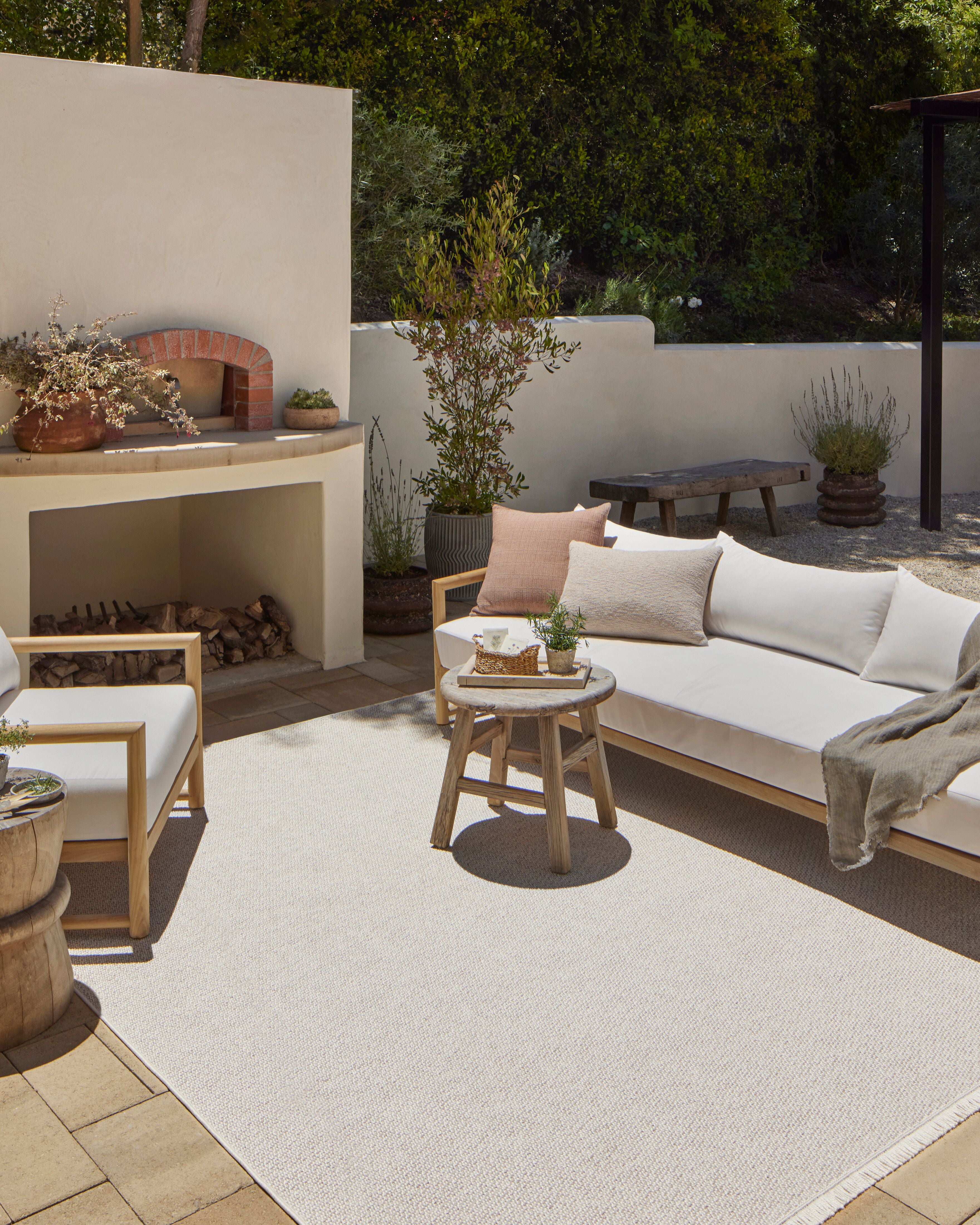 Amber Lewis x Loloi Malibu Ivory / Dove Rug No. 04 5-Rugs - indoor/outdoor Loloi