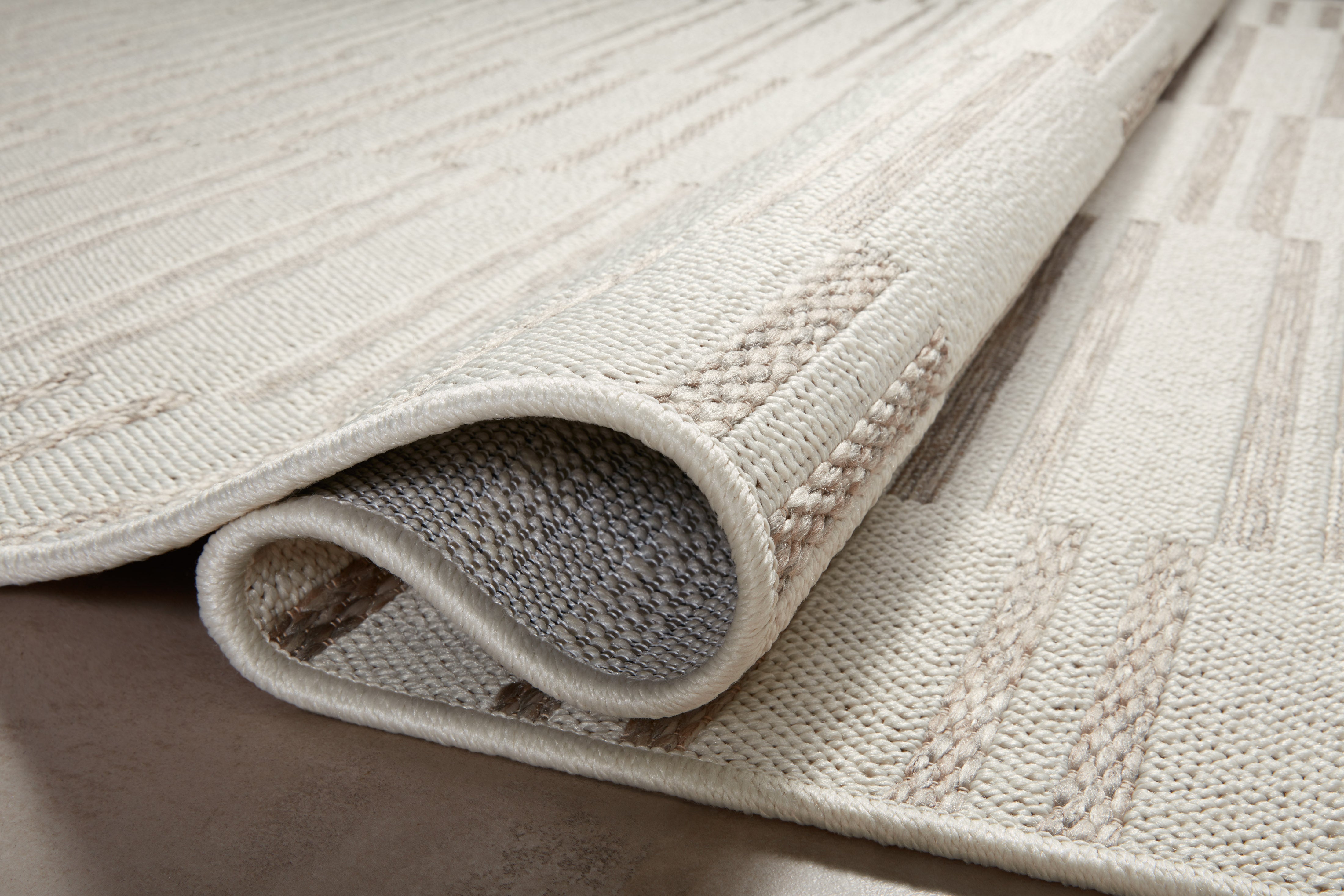 Amber Lewis x Loloi Malibu Ivory / Dove Rug No. 02 5-Rugs - indoor/outdoor Loloi