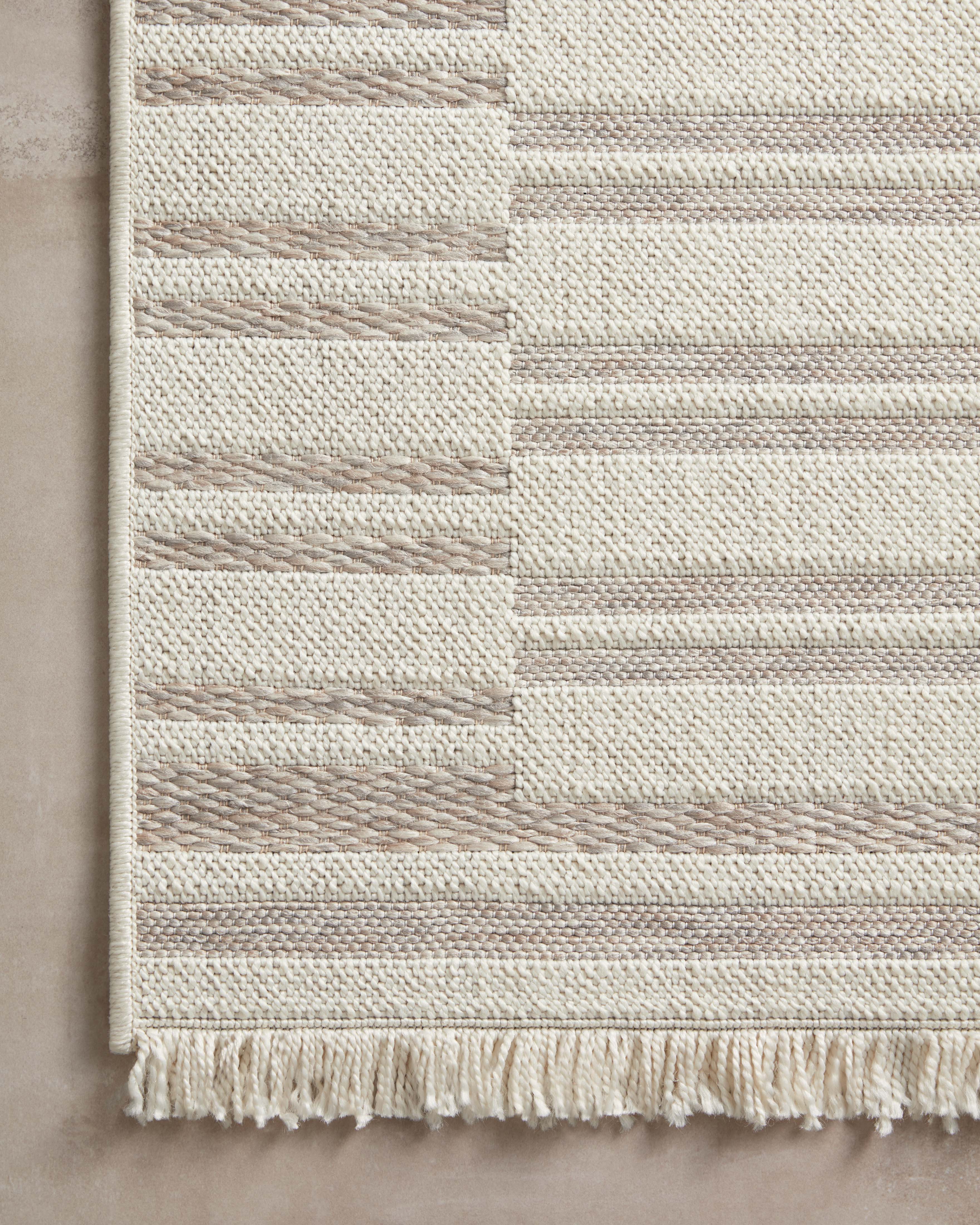 Amber Lewis x Loloi Malibu Ivory / Dove Rug No. 04 5-Rugs - indoor/outdoor Loloi