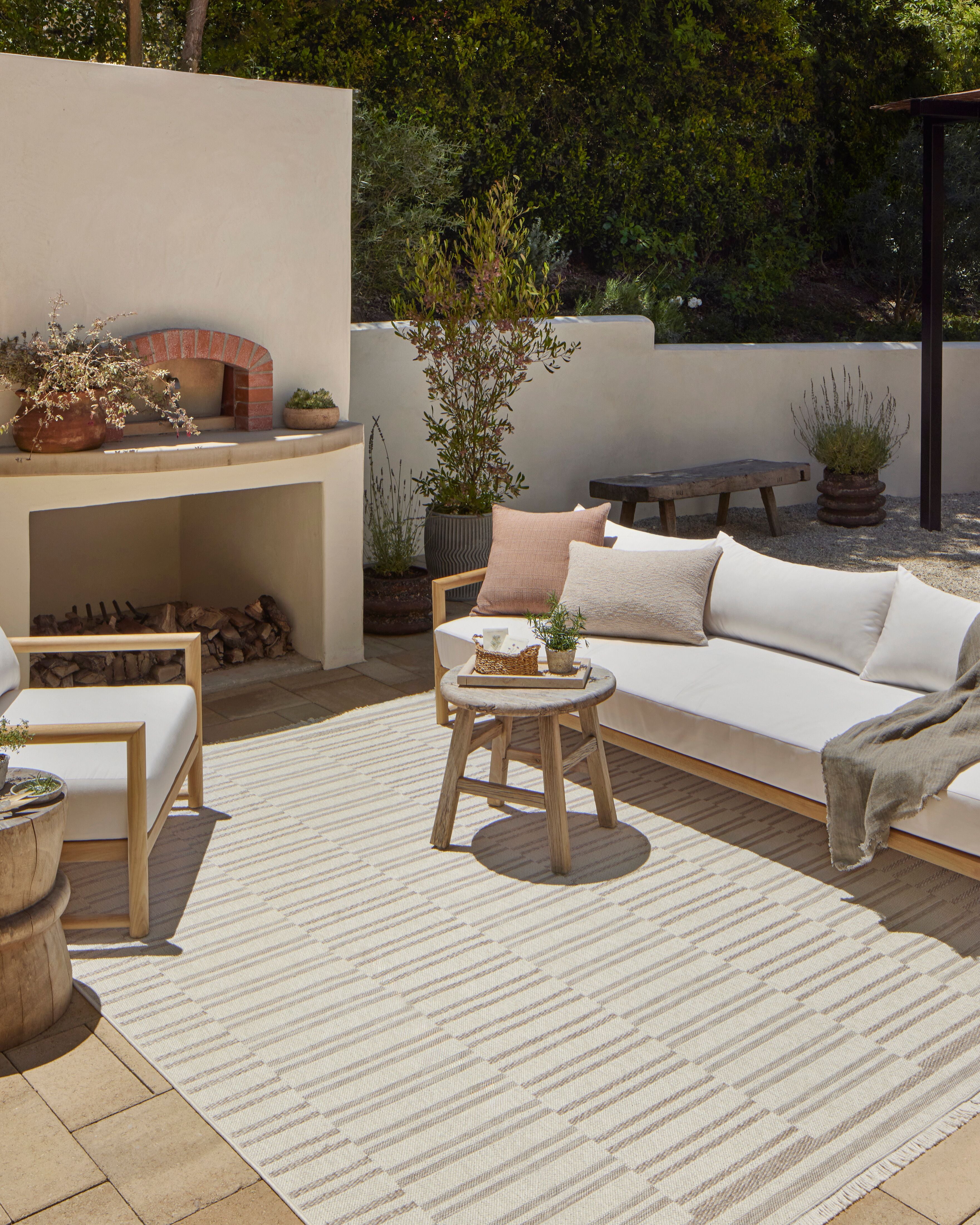 Amber Lewis x Loloi Malibu Ivory / Dove Rug No. 01 5-Rugs - indoor/outdoor Loloi
