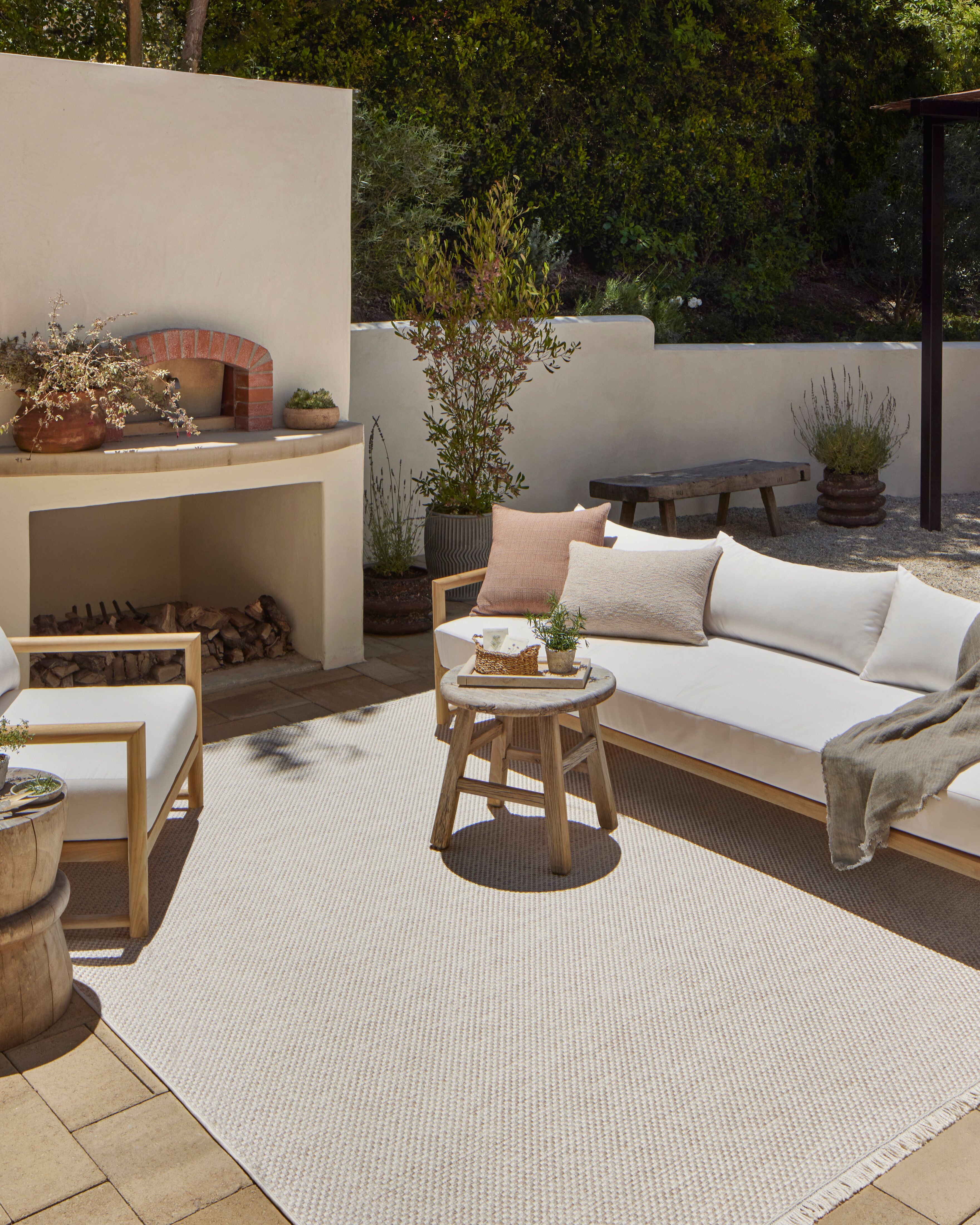 Amber Lewis x Loloi Malibu Ivory / Dove Rug No. 04 5-Rugs - indoor/outdoor Loloi
