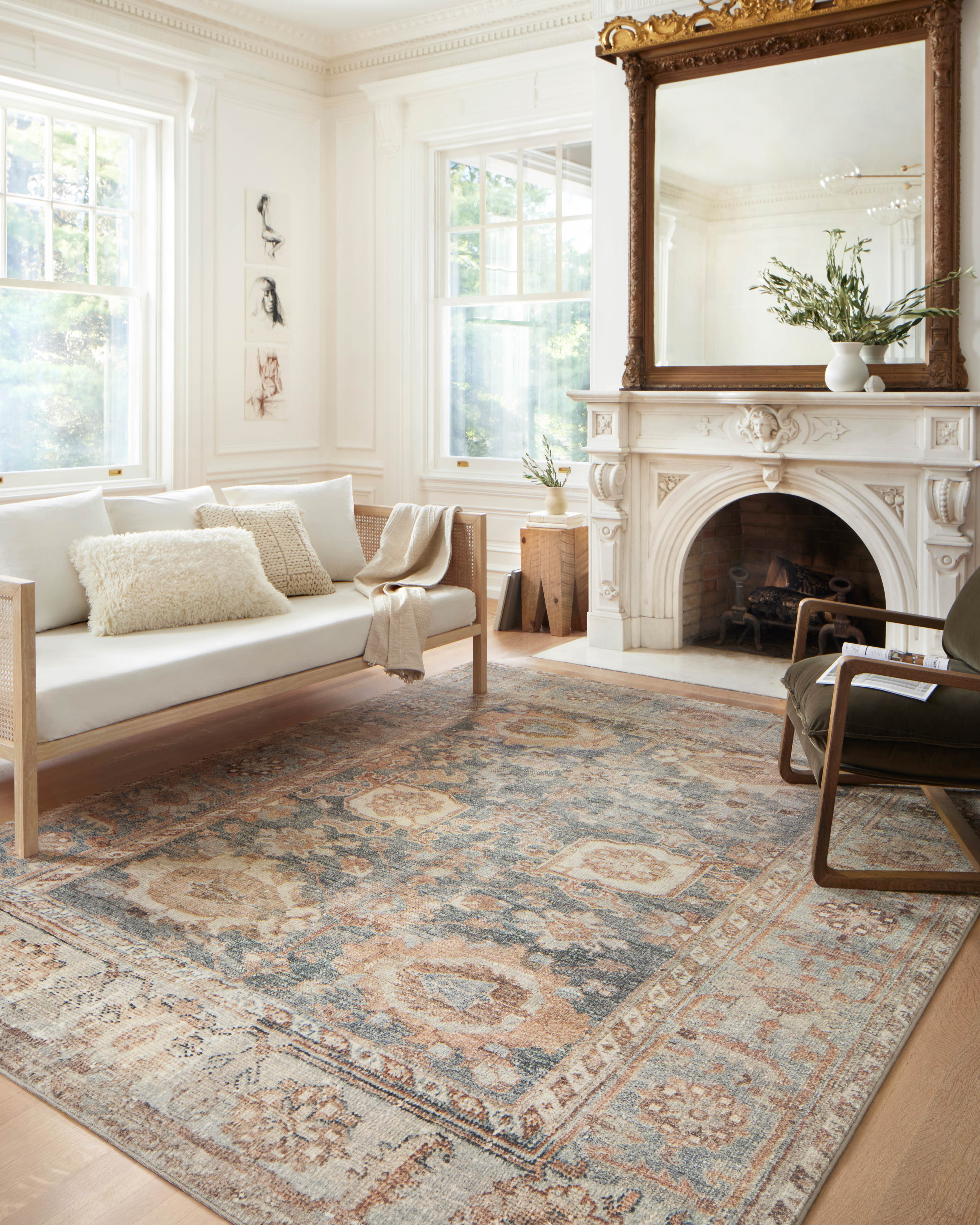 Loloi Margot Ocean/Spice Rug 1-patterned rugs Loloi