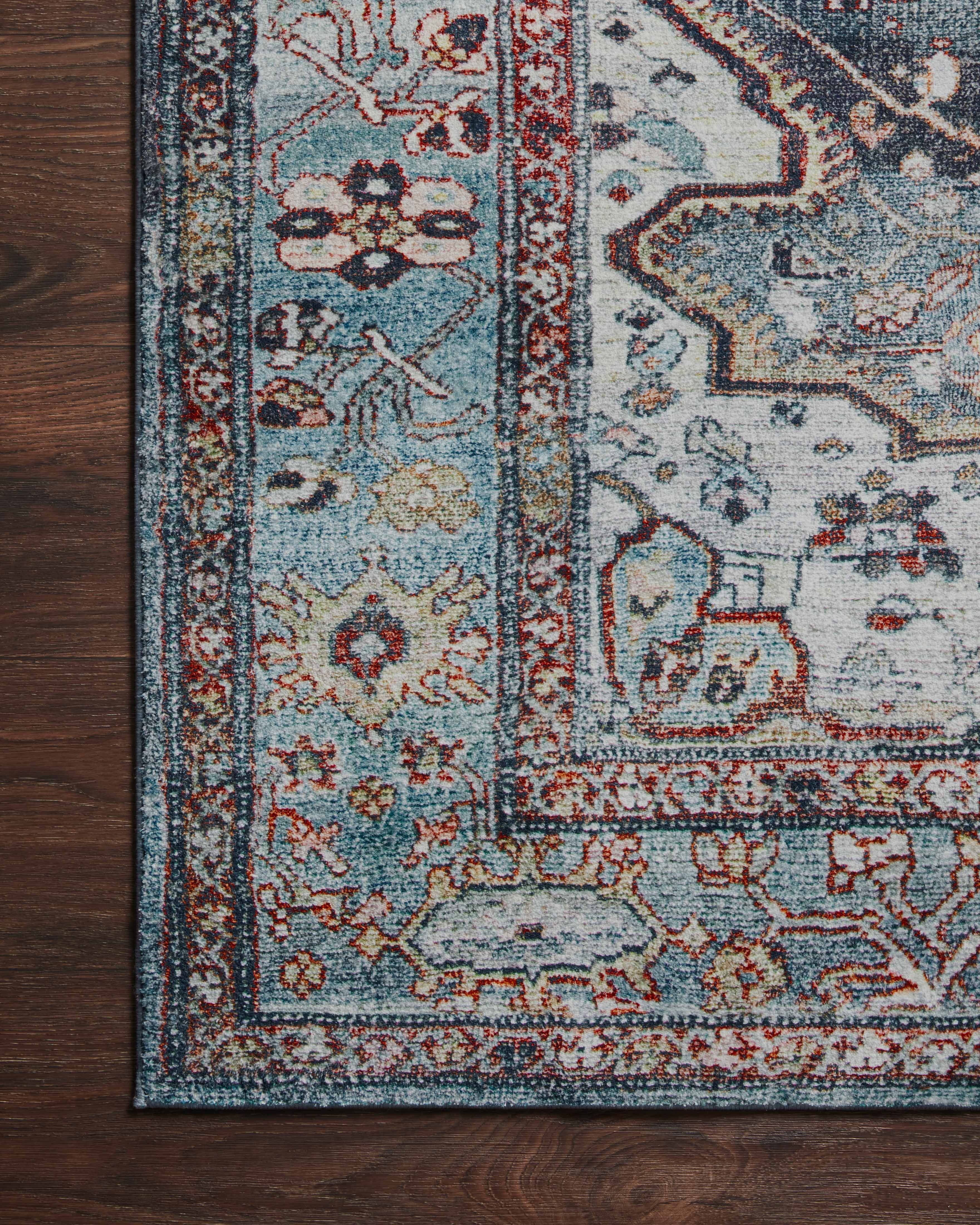 Loloi Margot Ocean/Brick Rug 1-patterned rugs Loloi