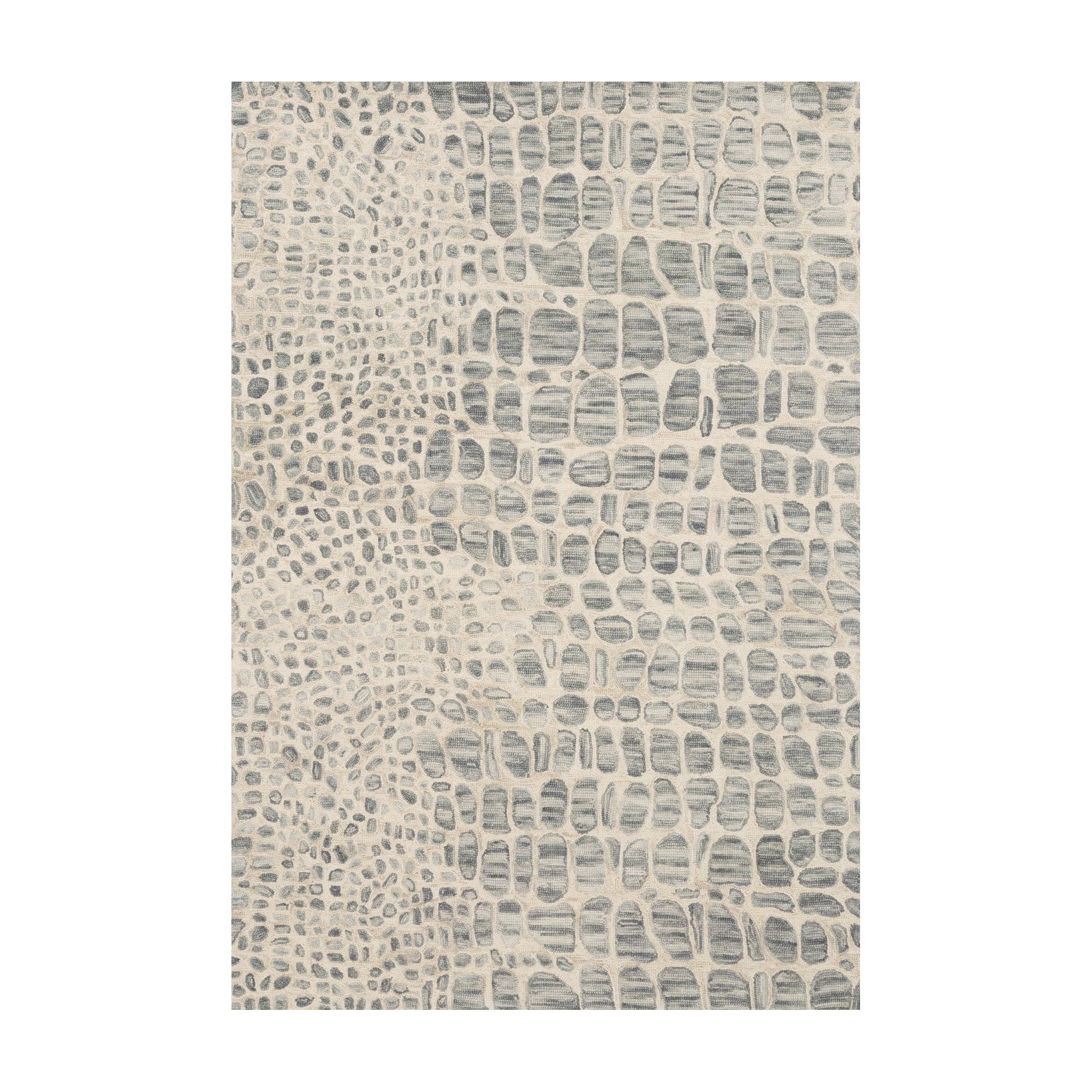 Loloi Masai Silver Grey / Ivory Rug RUGS - wool Loloi 18" x 18"