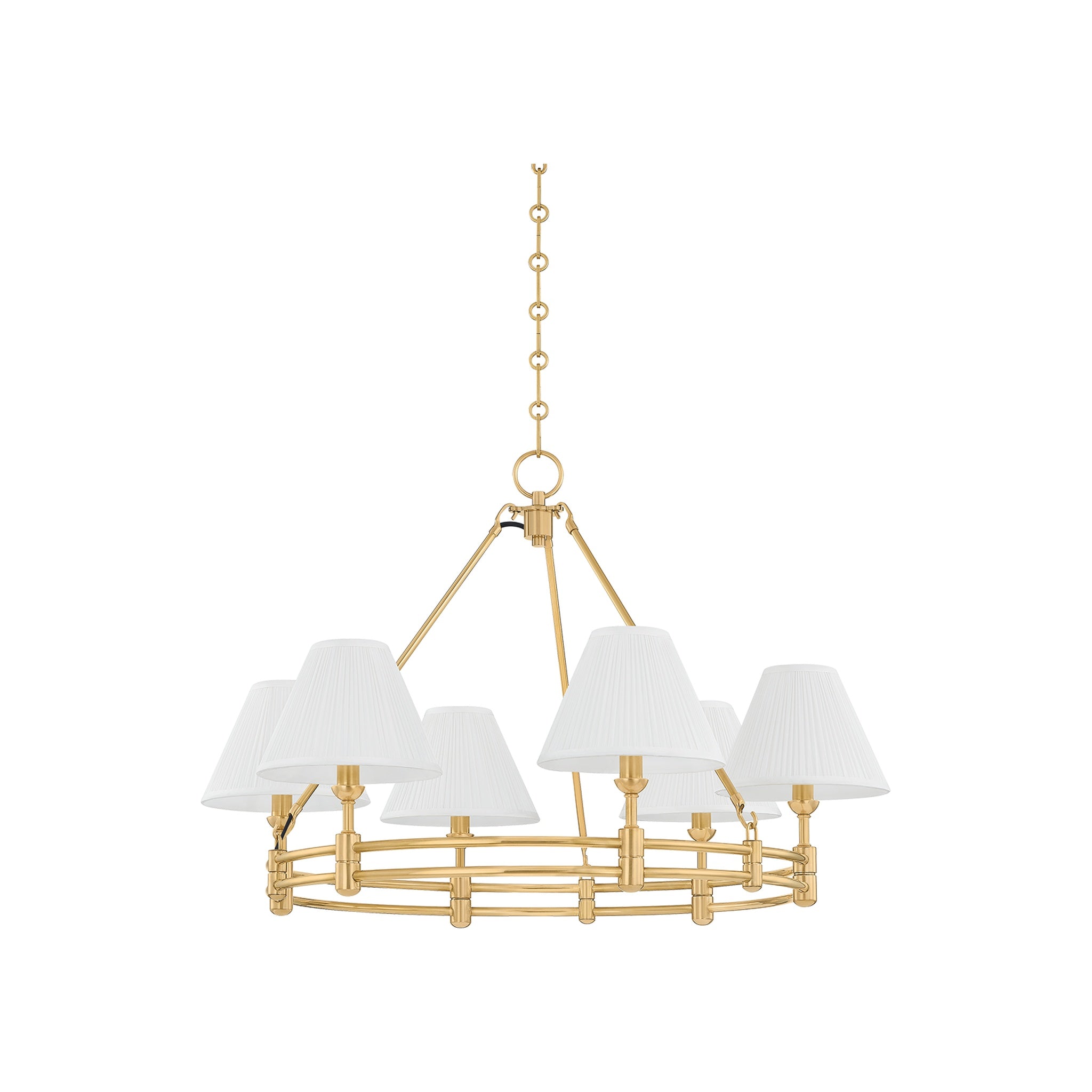 Howard Chandelier LIGHTING - chandelier Hudson Valley Lighting Aged Brass Small