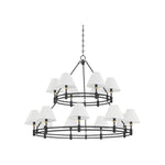 Howard Chandelier LIGHTING - chandelier Hudson Valley Lighting Aged Brass / Distressed Bronze Large