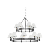 Howard Chandelier LIGHTING - chandelier Hudson Valley Lighting Aged Brass / Distressed Bronze Large
