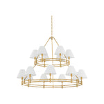 Howard Chandelier LIGHTING - chandelier Hudson Valley Lighting Aged Brass Large