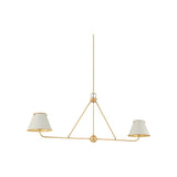 Burghley Linear LIGHTING - Linear Hudson Valley Lighting Aged Brass/off-white