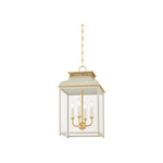 Houghton Lantern LIGHTING - lantern Hudson Valley Lighting Aged Brass / Off-white Small