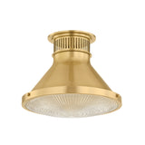 Highclere Flush Mount LIGHTING - Flush Mount Hudson Valley Lighting Aged Brass/off-white Medium