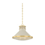 Highclere Pendant LIGHTING - Pendant Hudson Valley Lighting Aged Brass/off-white Medium