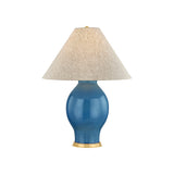 Westhorpe Table Lamp LIGHTING - table lamp Hudson Valley Lighting Aged Brass / Ceramic French Blue