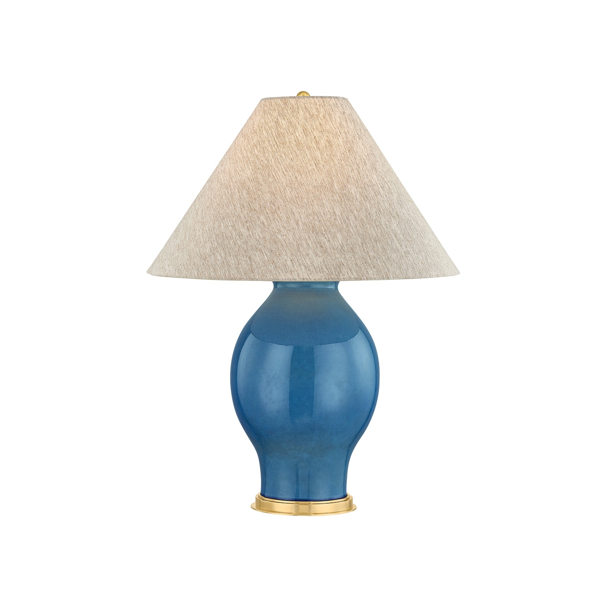 Westhorpe Table Lamp LIGHTING - table lamp Hudson Valley Lighting Aged Brass / Ceramic French Blue