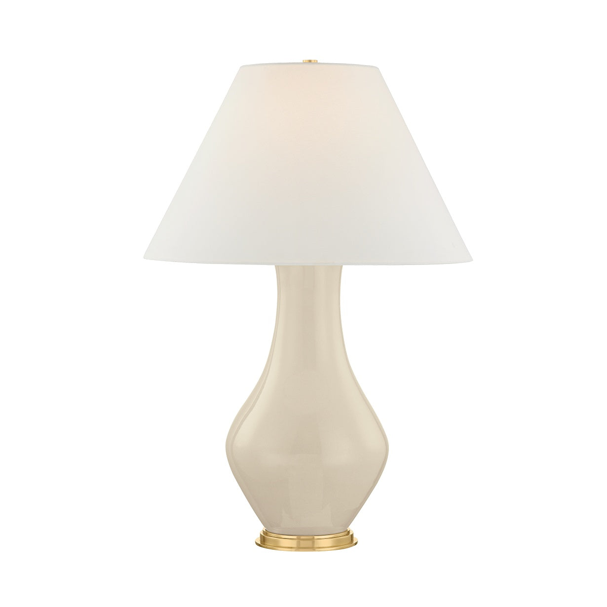 Hanslope Table Lamp LIGHTING - Table Lamp Hudson Valley Lighting Aged Brass/ceramic French Muslin