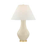 Hanslope Table Lamp LIGHTING - Table Lamp Hudson Valley Lighting Aged Brass/ceramic French Muslin