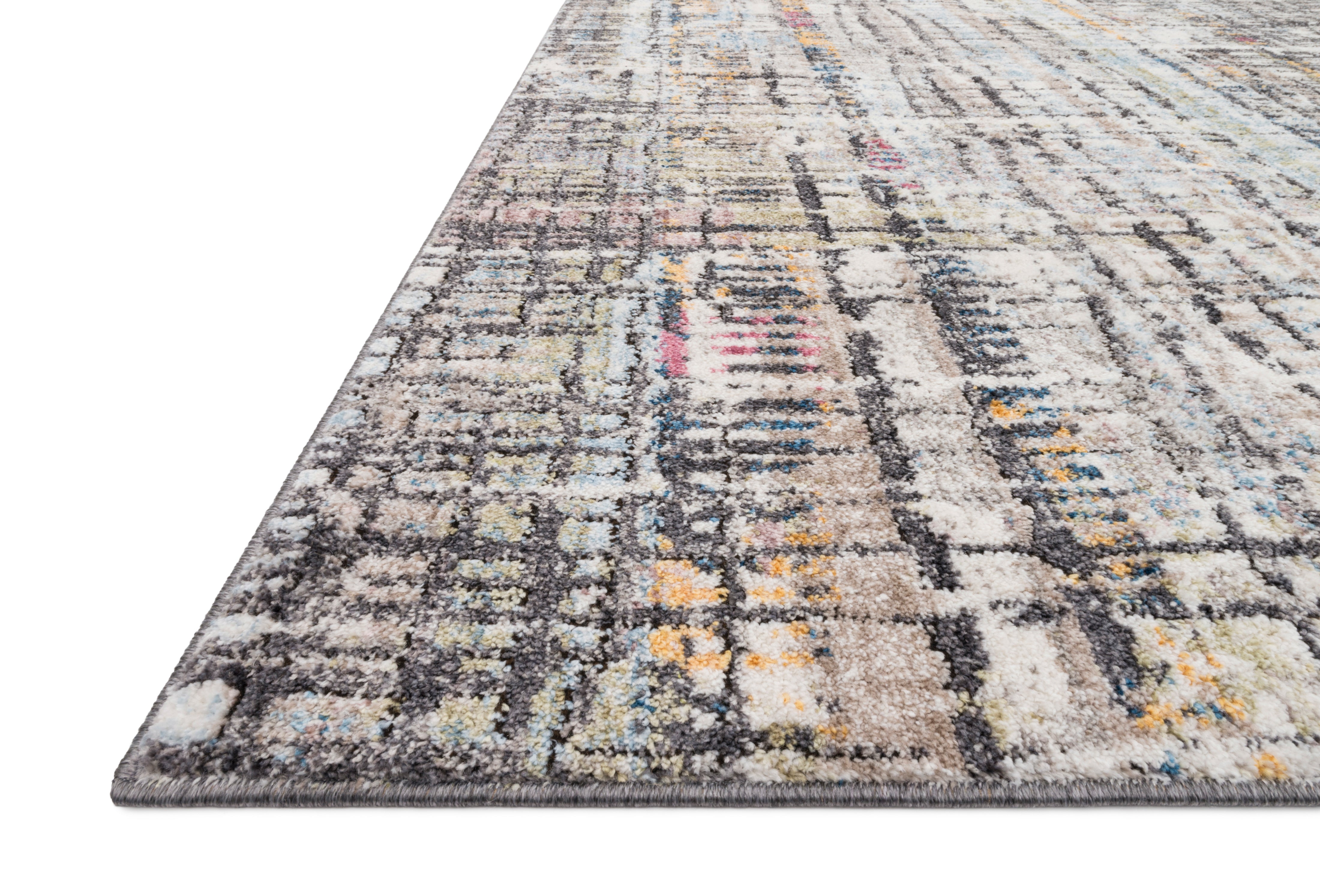 Loloi Medusa Charcoal / Multi Rug RUGS - synthetic Loloi
