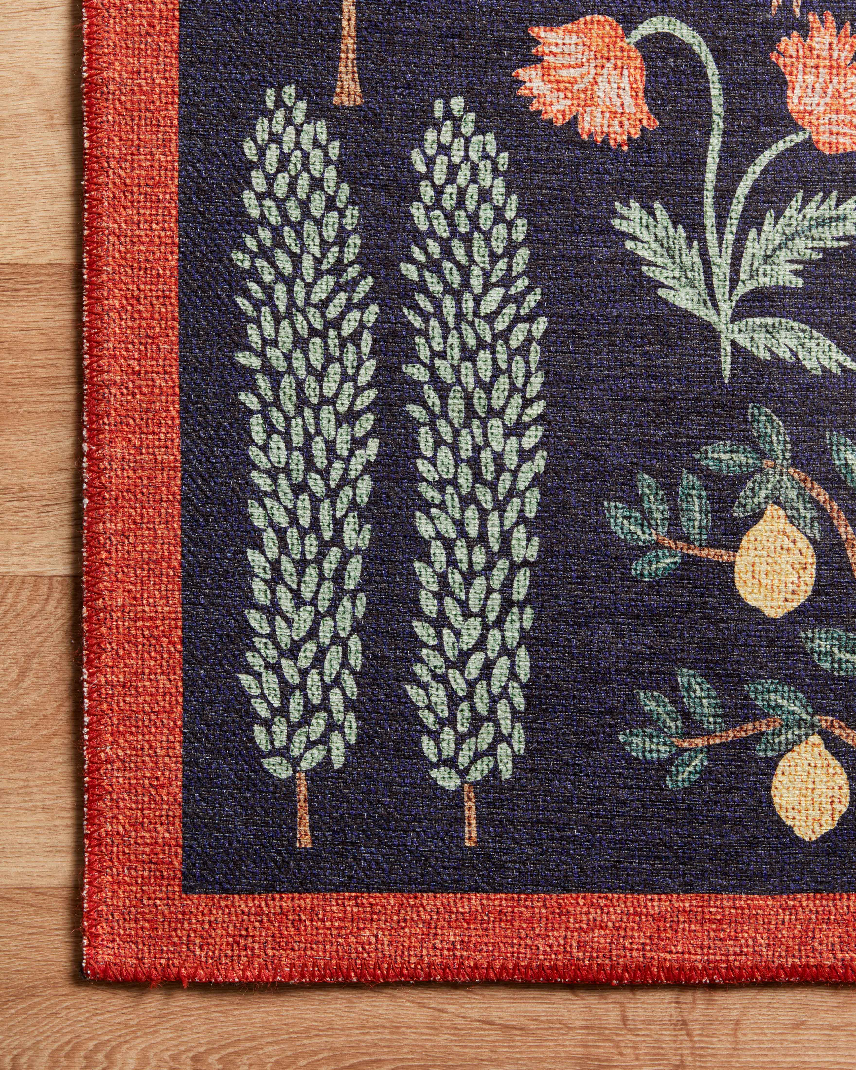 Rifle Paper Co. x Loloi Menagerie Black Rug No.2 RUGS - synthetic Loloi 18" x 18"