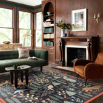 Rifle Paper Co. x Loloi Menagerie Black Rug No.2 RUGS - synthetic Loloi 18" x 18"