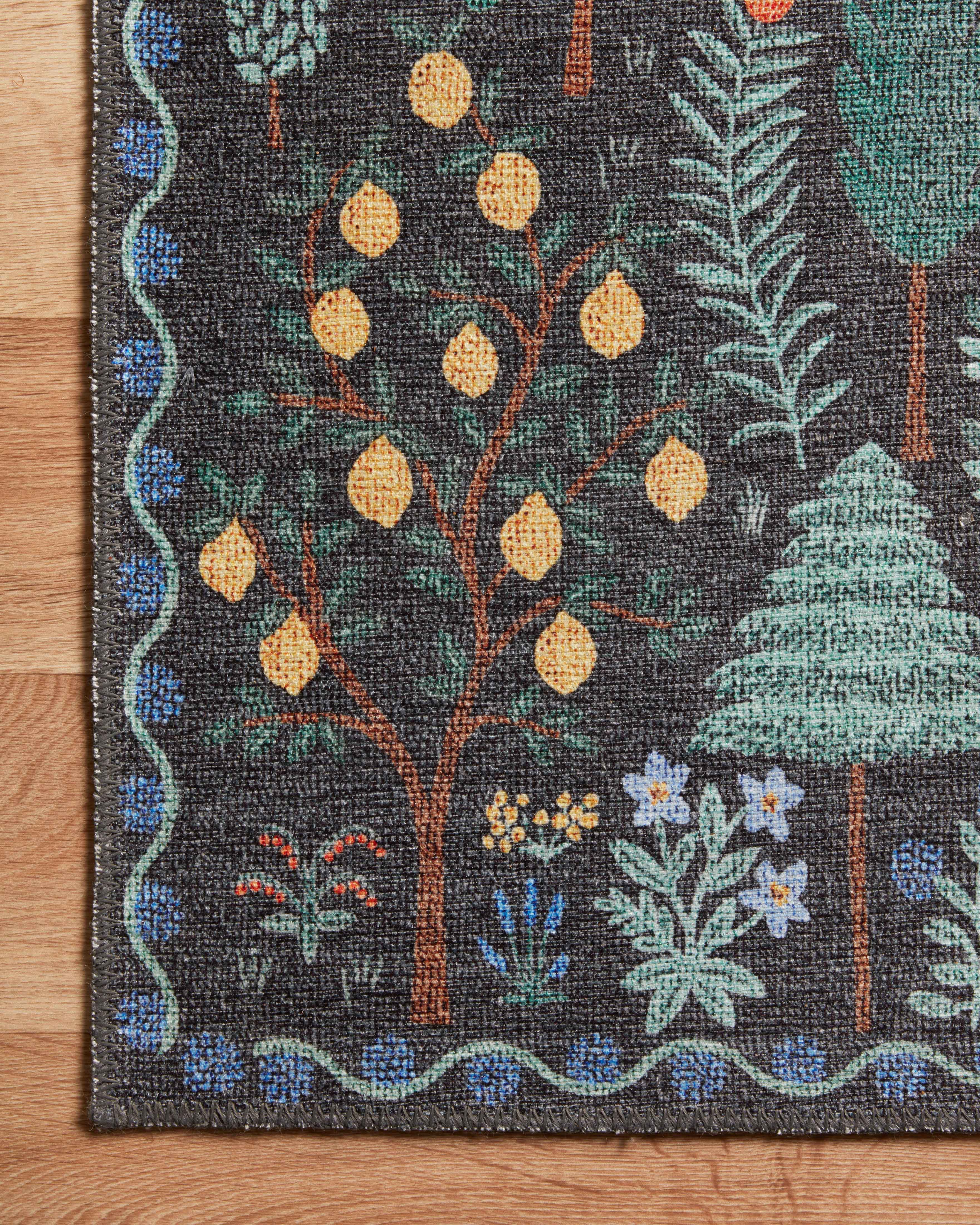 Rifle Paper Co. x Loloi Menagerie Black Rug No.2 RUGS - synthetic Loloi