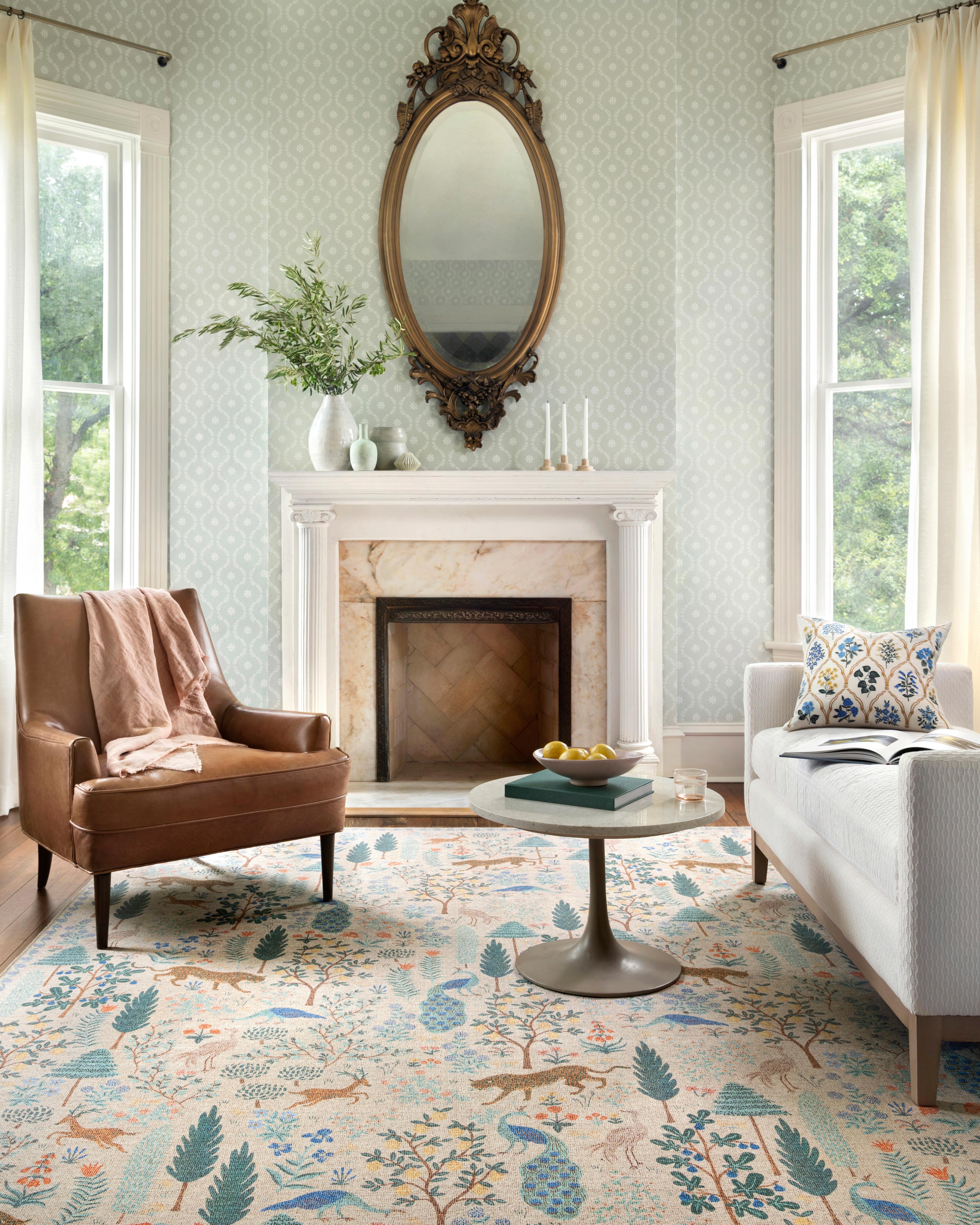 Rifle Paper Co. x Loloi Menagerie Cream Rug No.2 RUGS - synthetic Loloi
