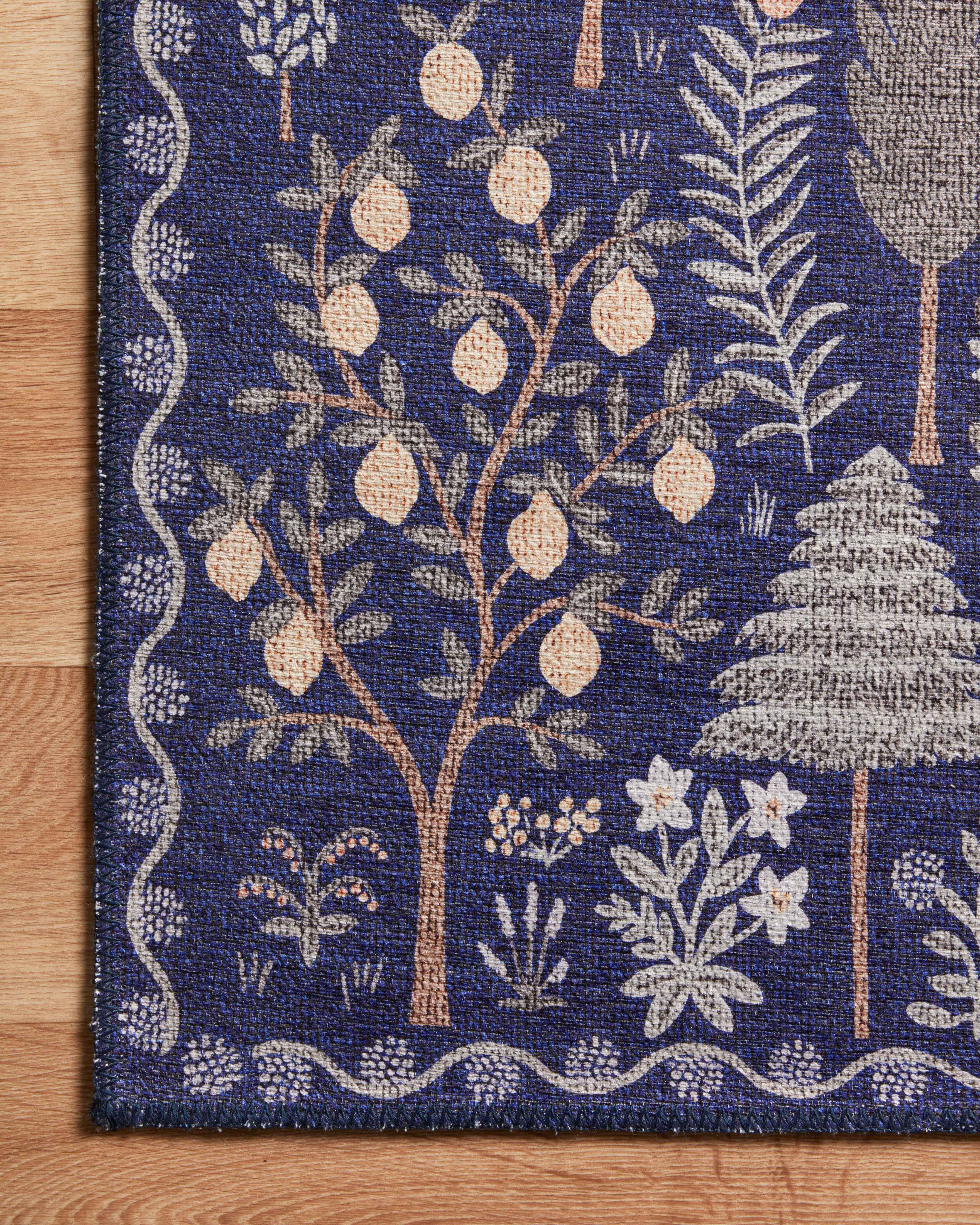 Rifle Paper Co. X Loloi/ Menagerie Forest Navy Rug 3 - RUGS - patterned Loloi