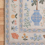 Rifle Paper Co. x Loloi Menagerie Cream Rug No.2 RUGS - synthetic Loloi 18" x 18"