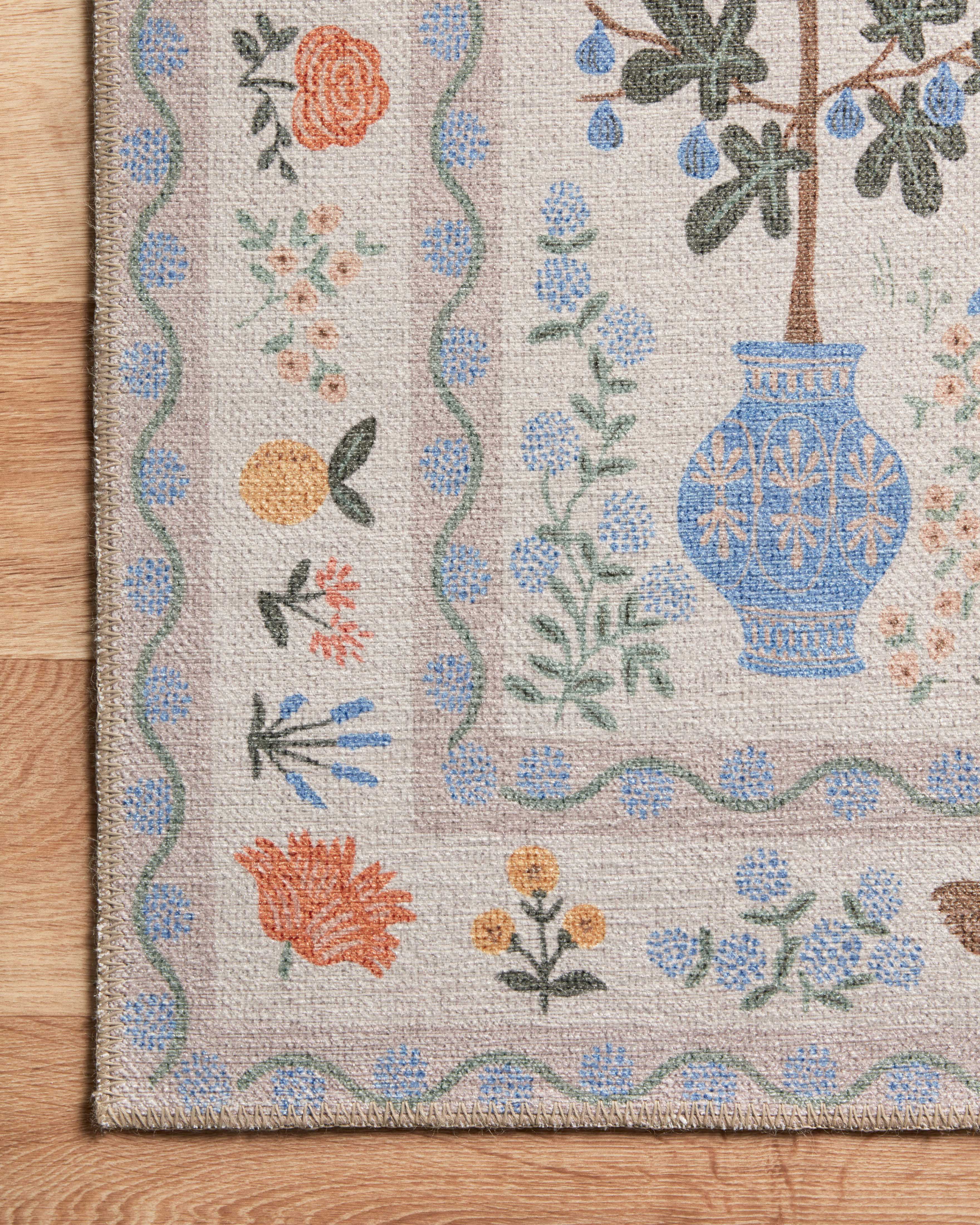 Rifle Paper Co. x Loloi Menagerie Cream Rug No.1 RUGS - synthetic Loloi 18" x 18"