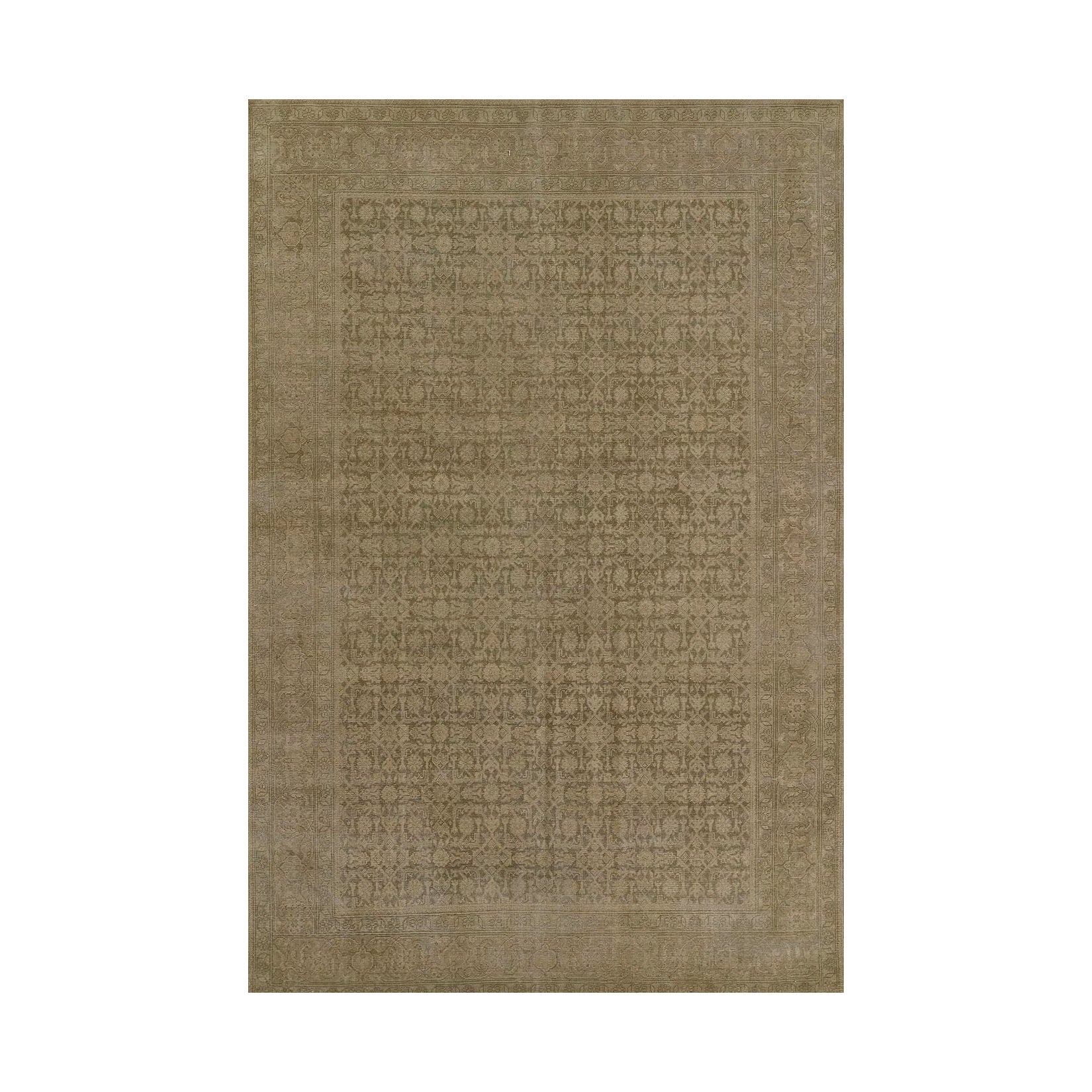 Menorca Bazzaar Hand Knotted Wool Area Rug, Green 2'6" x 9' Runner