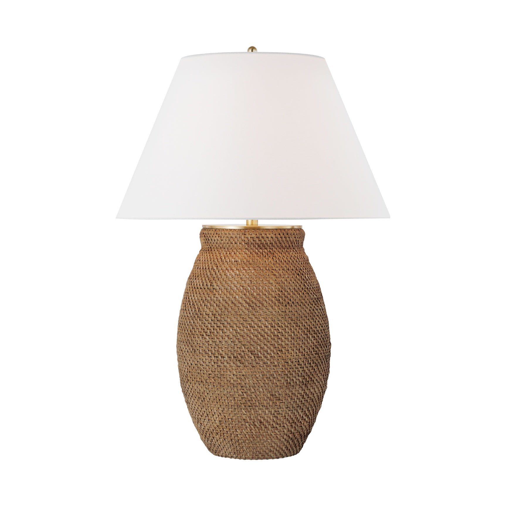 Avedon Large Table Lamp LIGHTING - table lamp Visual Comfort - Signature Natural Rattan