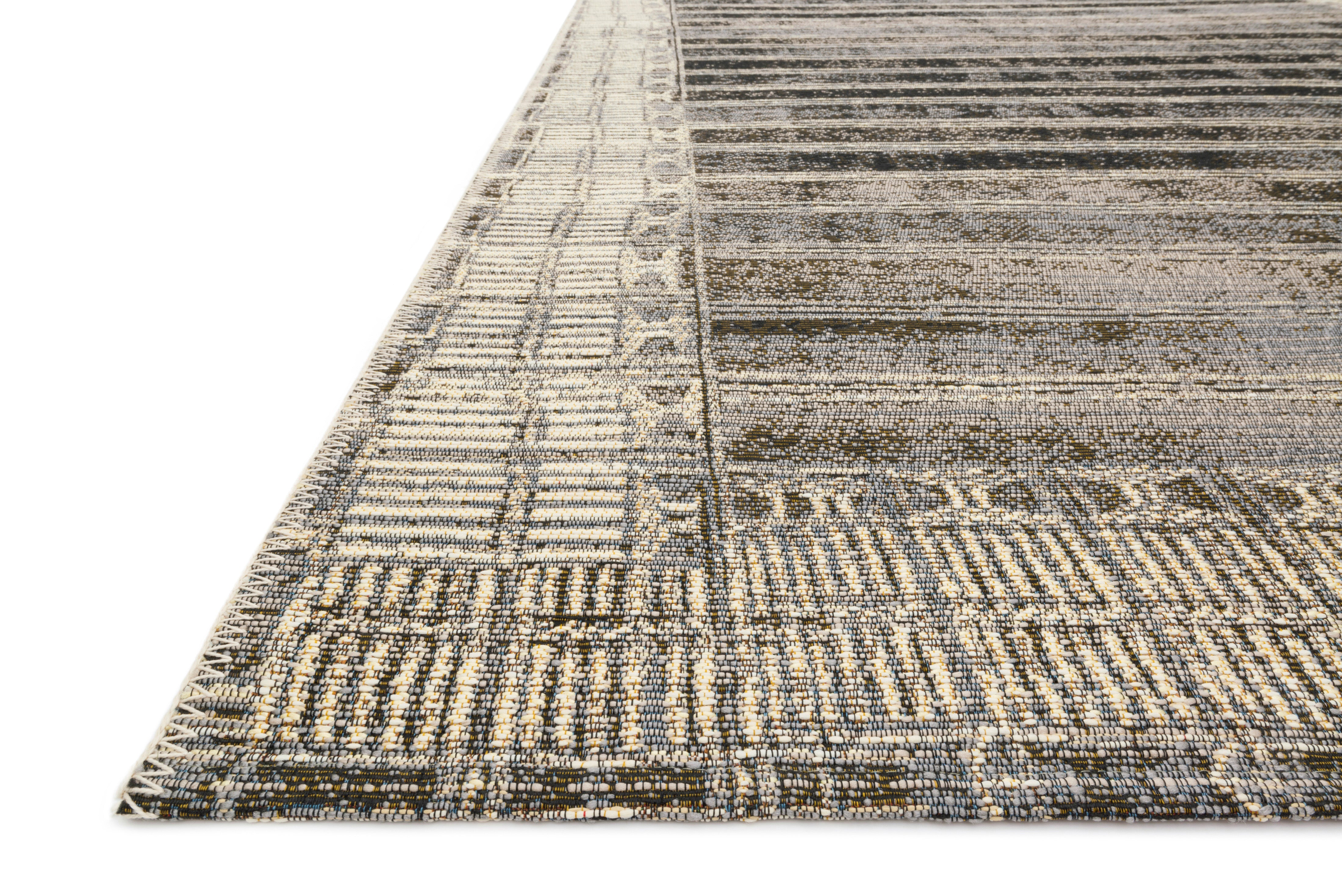Loloi Mika Charcoal / Ivory Rug RUGS - synthetic Loloi