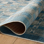 Loloi Mika Blue / Ivory Rug RUGS - synthetic Loloi