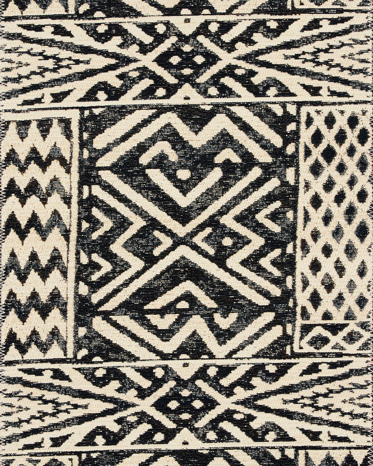 Loloi Mika Ivory / Black Rug RUGS - synthetic Loloi