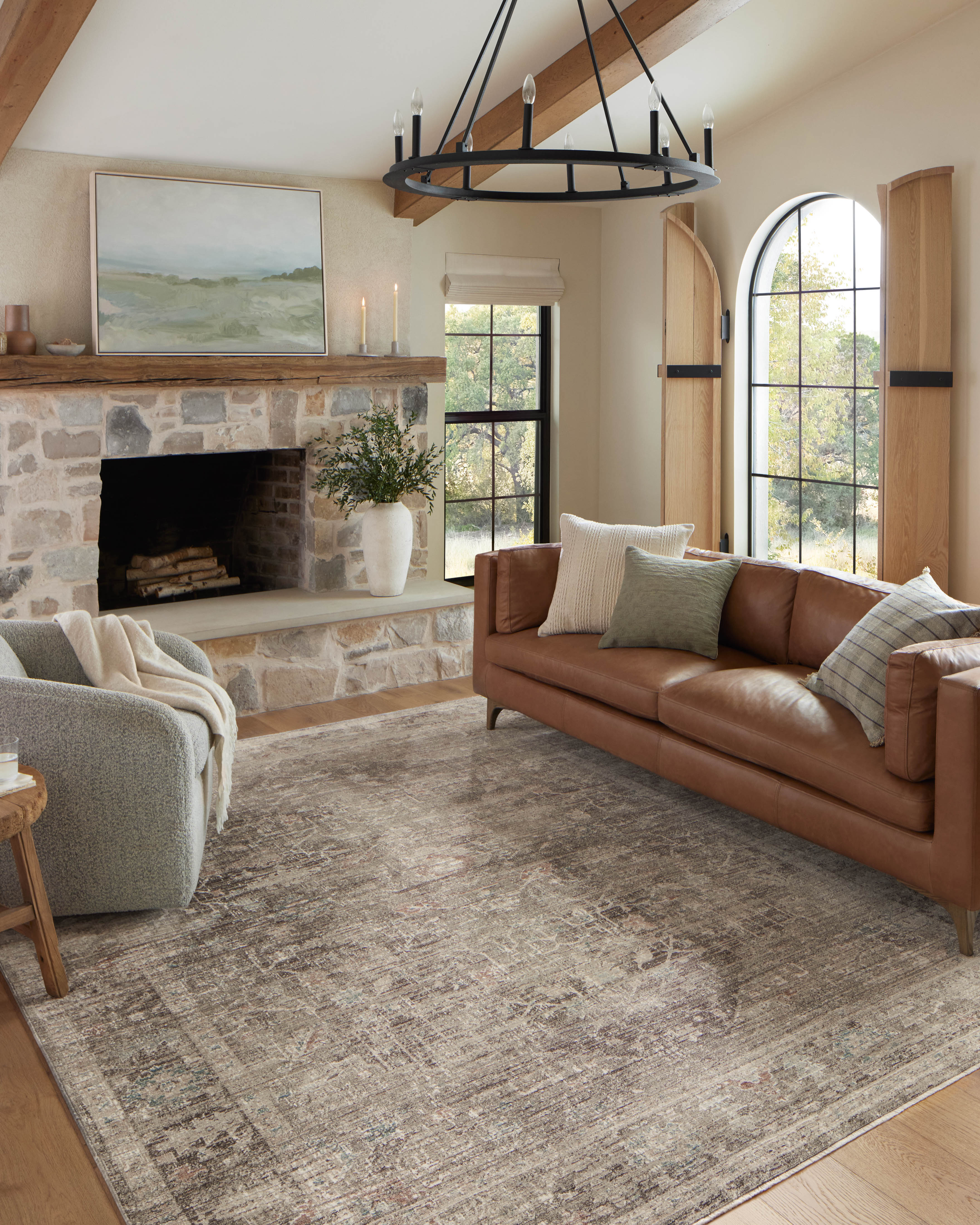 Joanna Gaines x Loloi Millie Charcoal / Dove Rug RUGS - synthetic Loloi