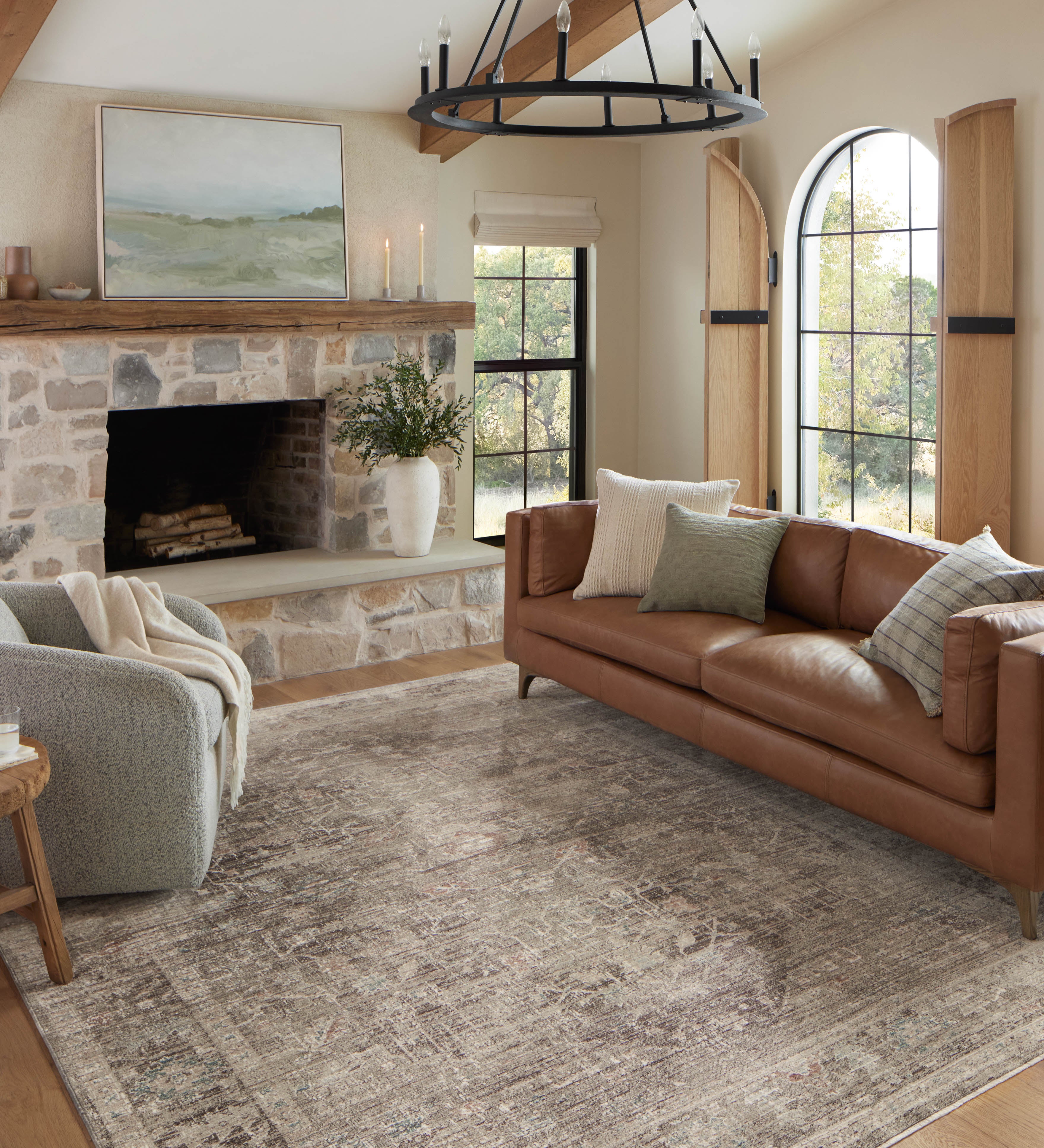 Magnolia Home by Joanna Gaines x Loloi Millie Charcoal / Dove Rug 0-patterned rugs Loloi