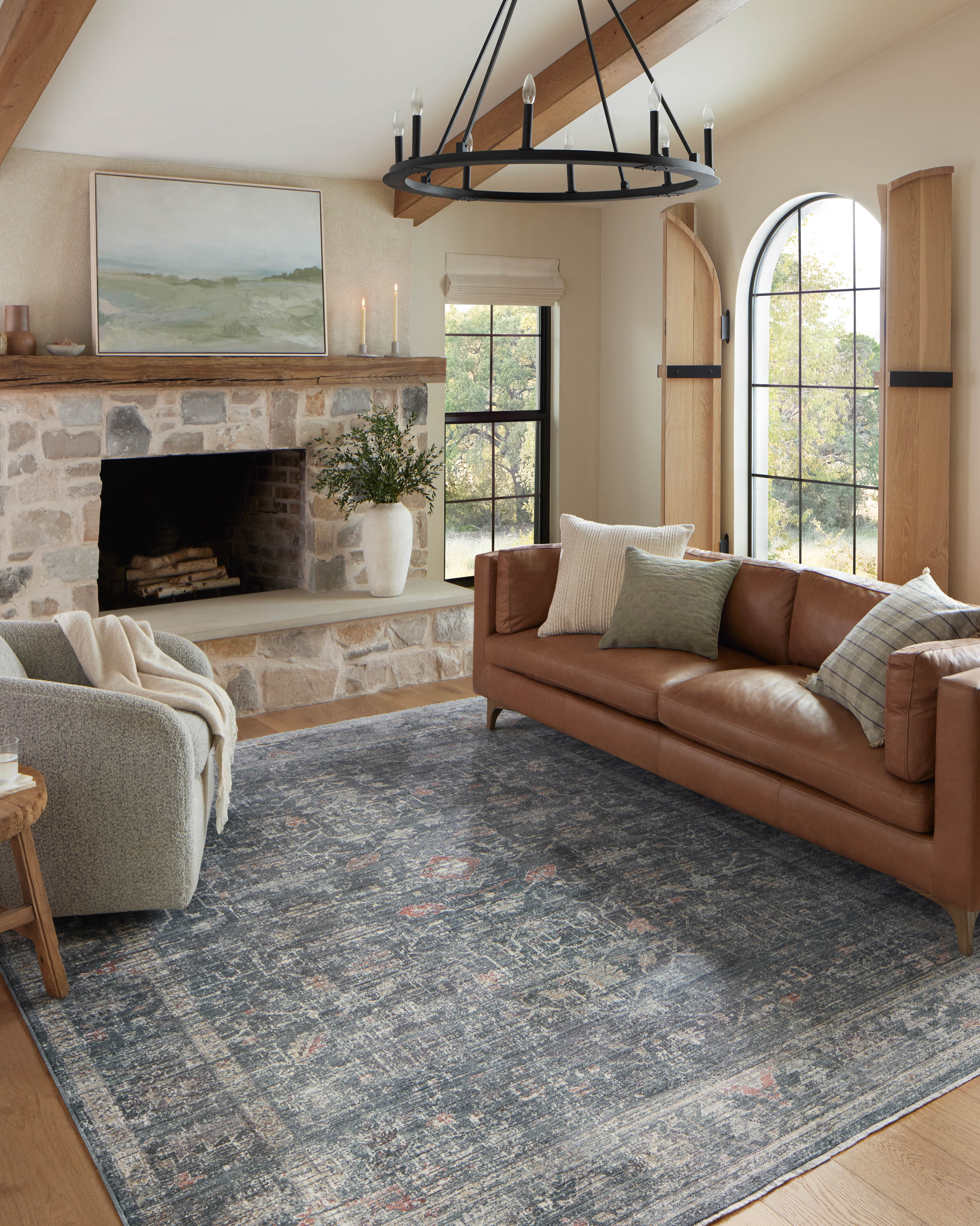 Joanna Gaines x Loloi Millie Denim / Multi Rug RUGS - synthetic Loloi