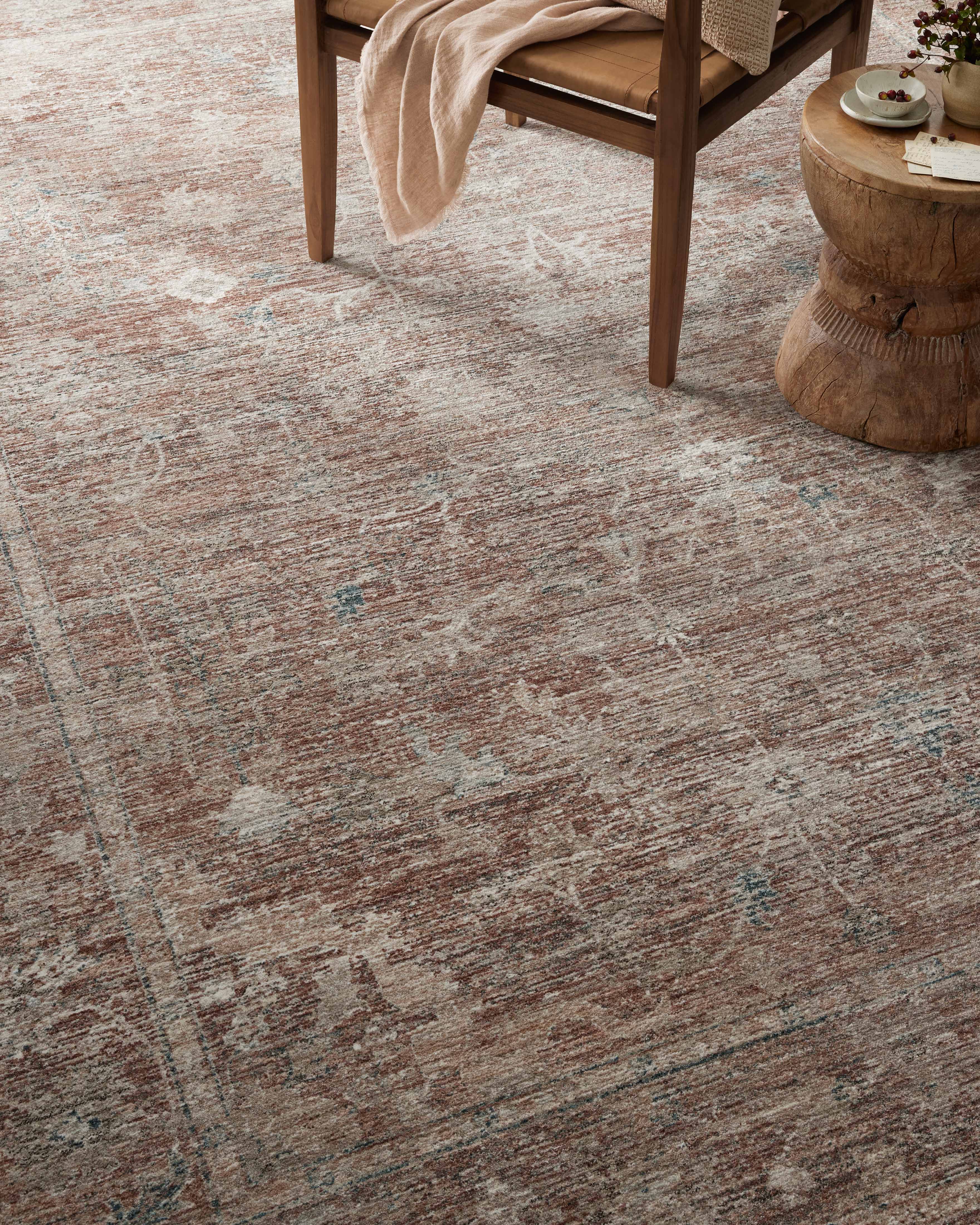 Joanna Gaines x Loloi Millie Brick / Fog Rug RUGS - synthetic Loloi