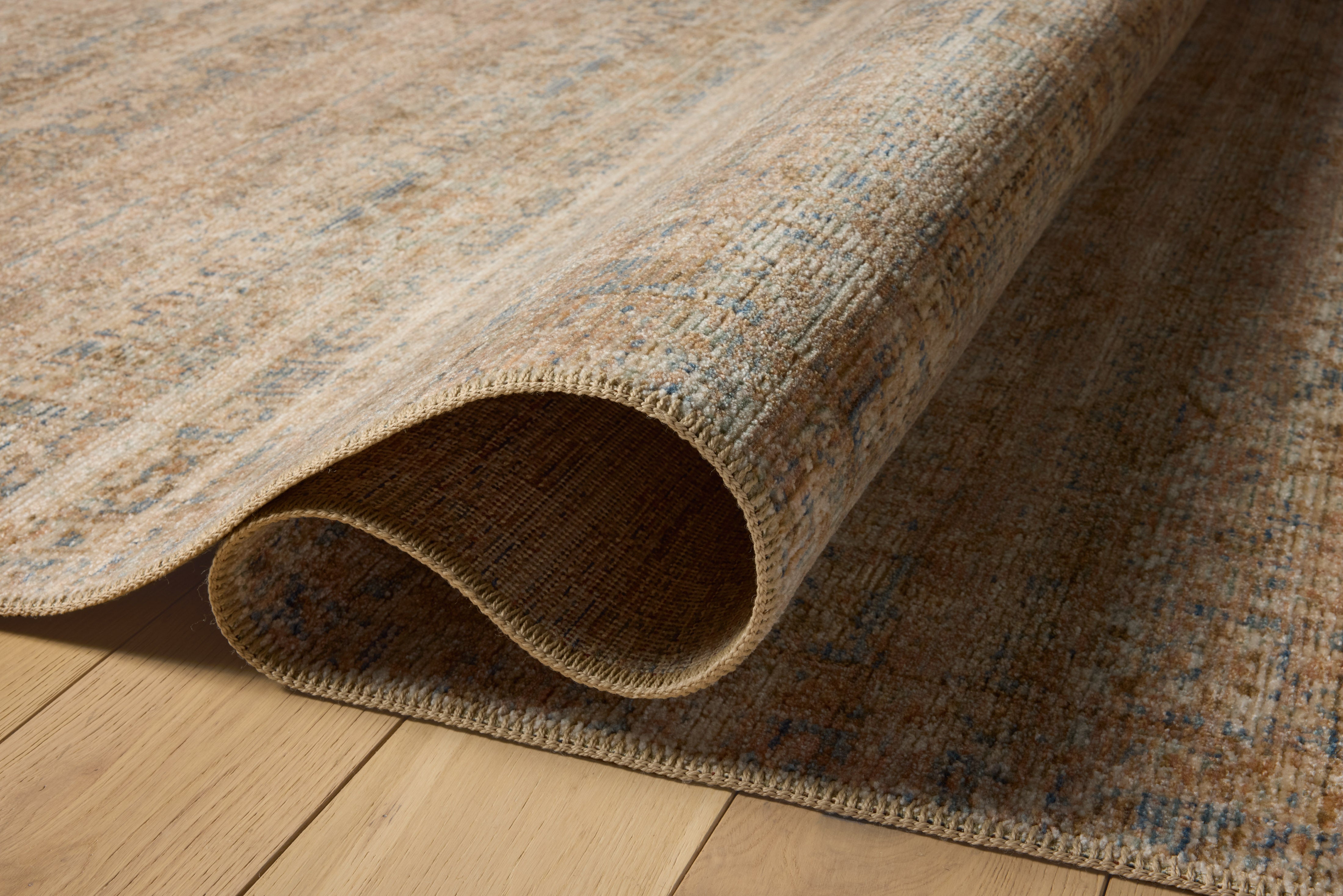 Amber Lewis x Loloi Molly Natural / Denim Rug 0-RUGS-patterned Loloi