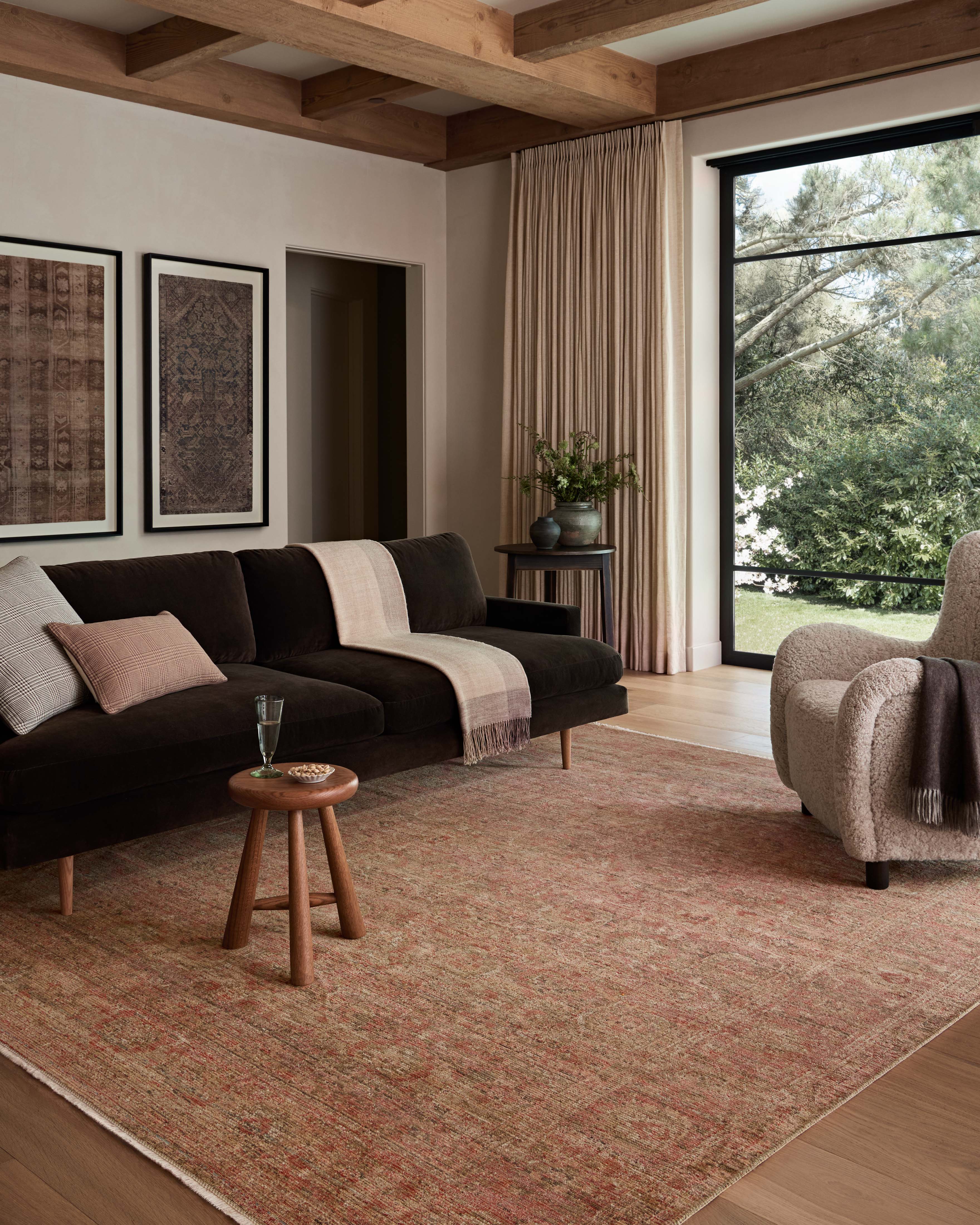 Amber Lewis x Loloi Molly Brick / Bark Rug 0-RUGS-patterned Loloi
