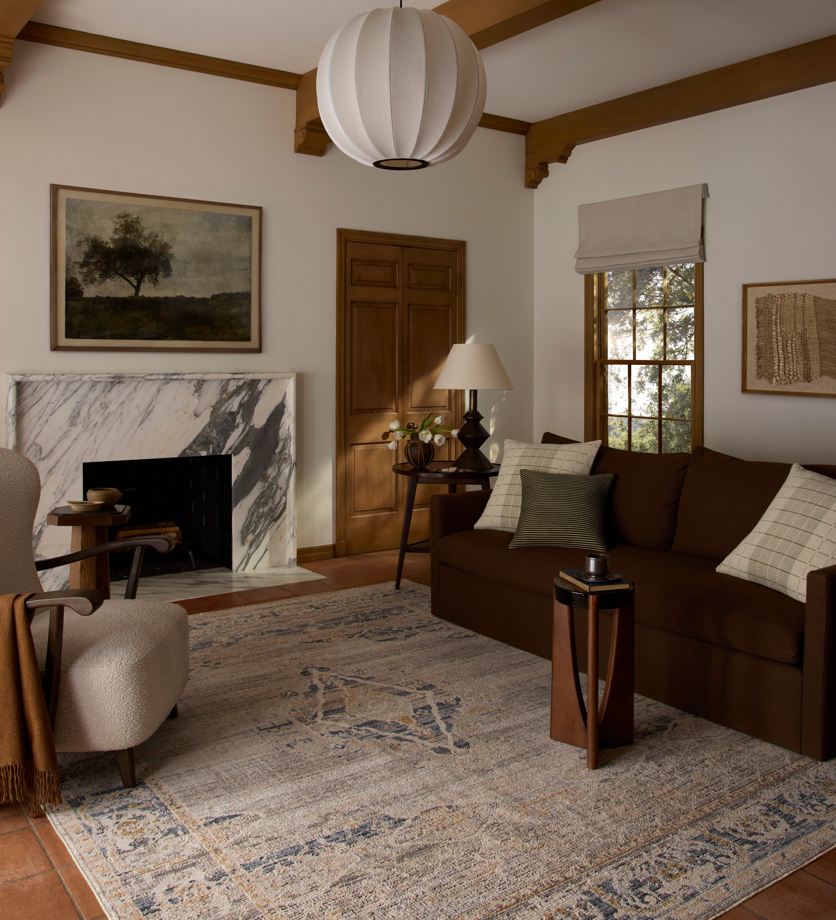 Loloi Milena Natural / Ivory Rug RUGS - synthetic Loloi 18" x 18"